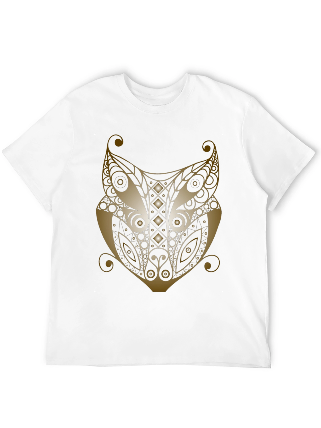 Fox Head Graphic Print Mens T-Shirt