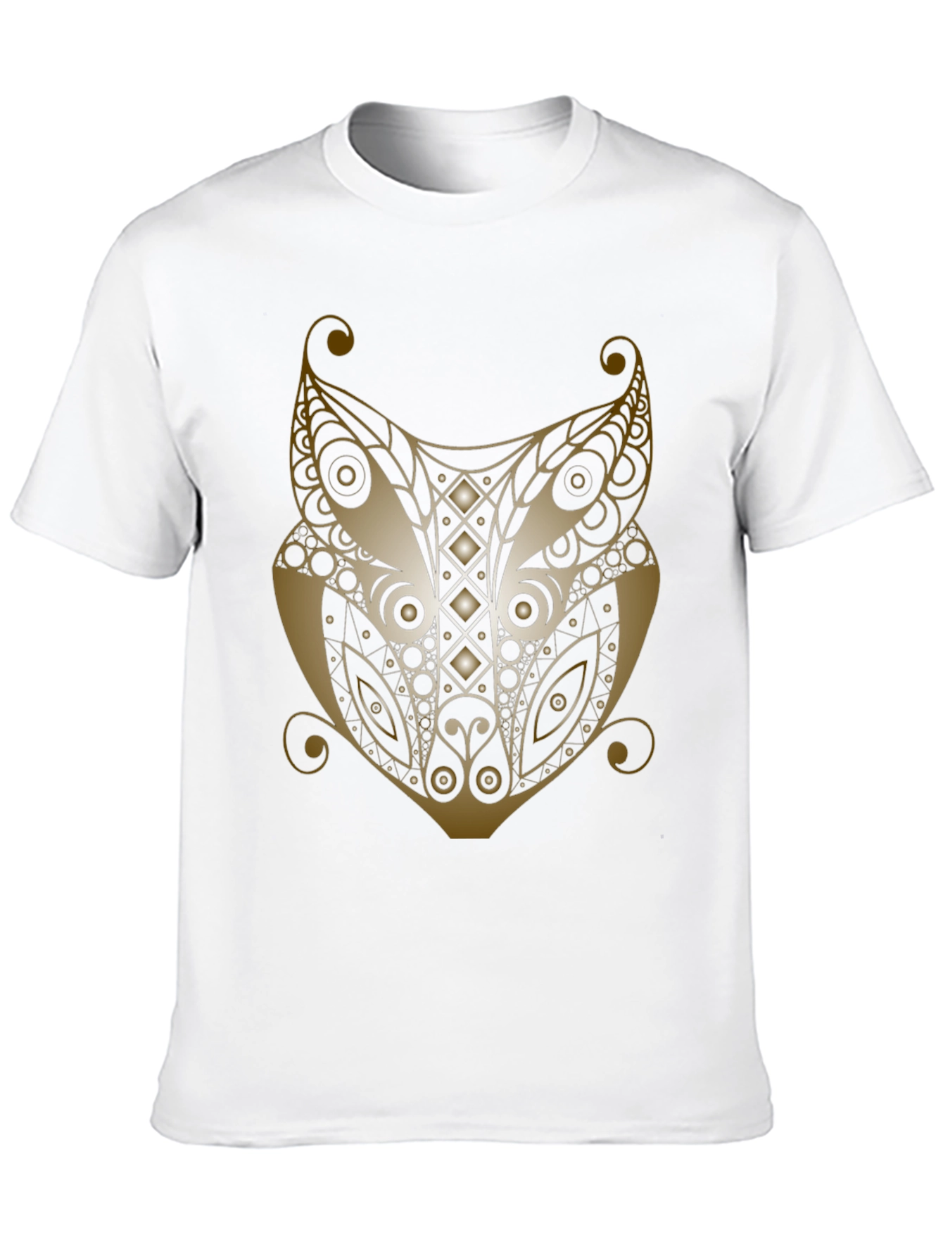 Fox Head Graphic Print Mens T-Shirt