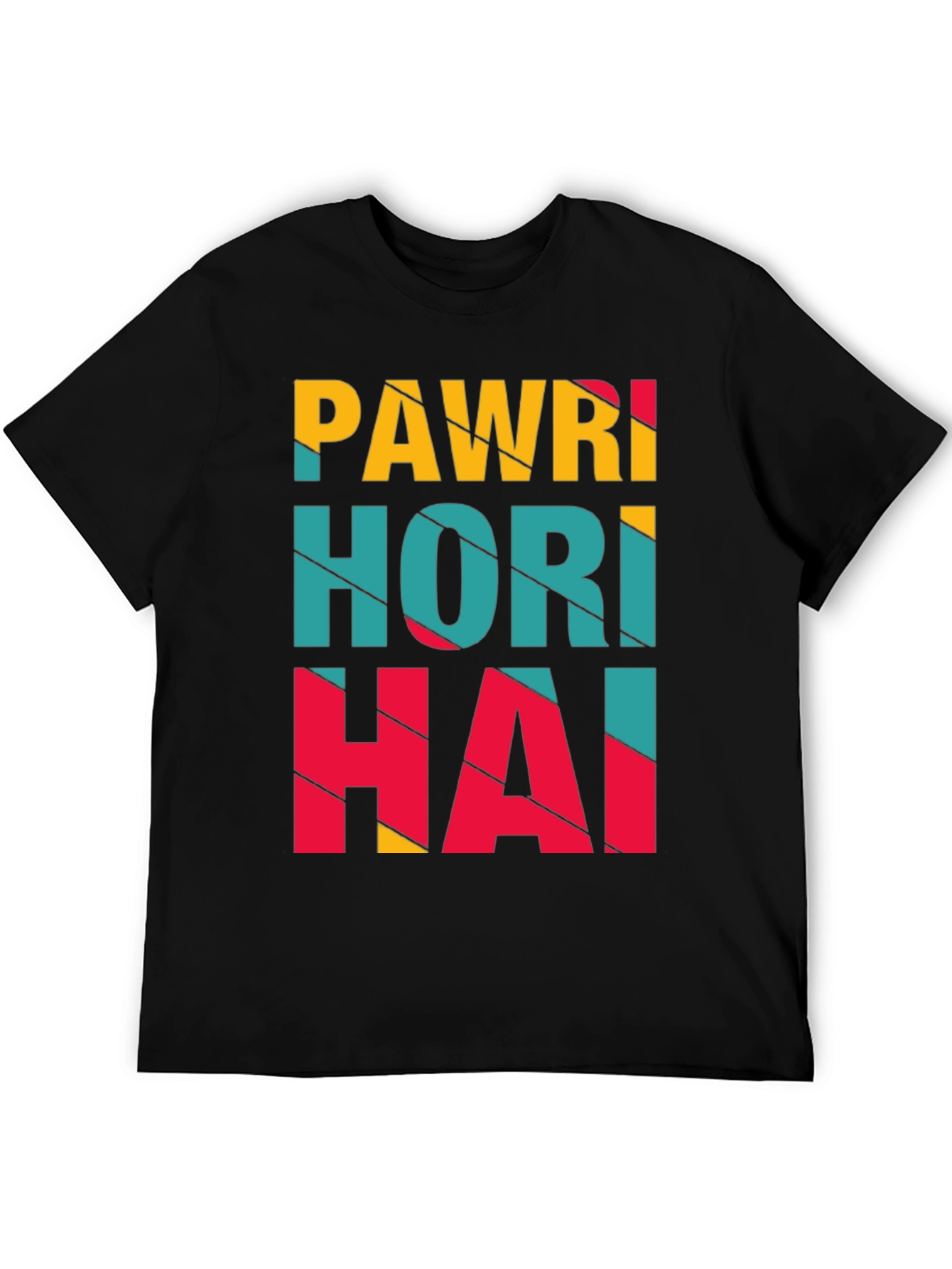 Pawri Hori Hai Graphic Print Black T-Shirt