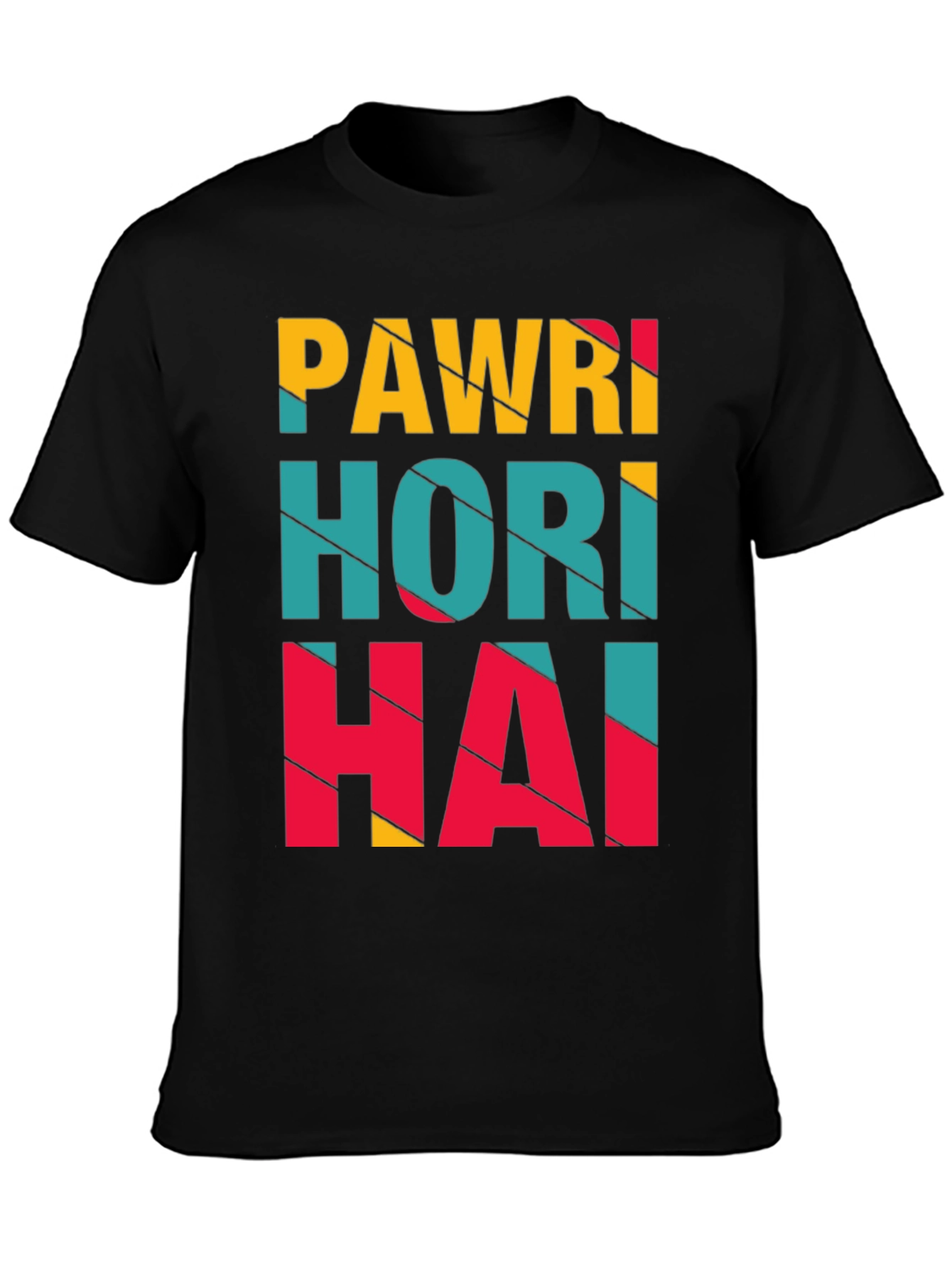 Pawri Hori Hai Graphic Print Black T-Shirt