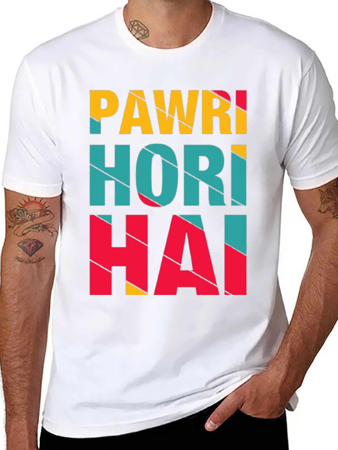 Pawri Hori Hai Graphic Print Black T-Shirt