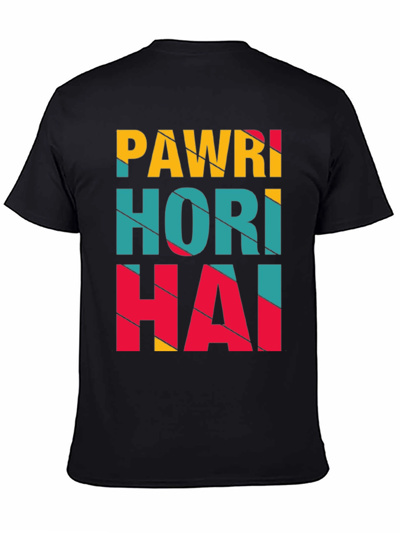 Pawri Hori Hai Graphic Print Black T-Shirt