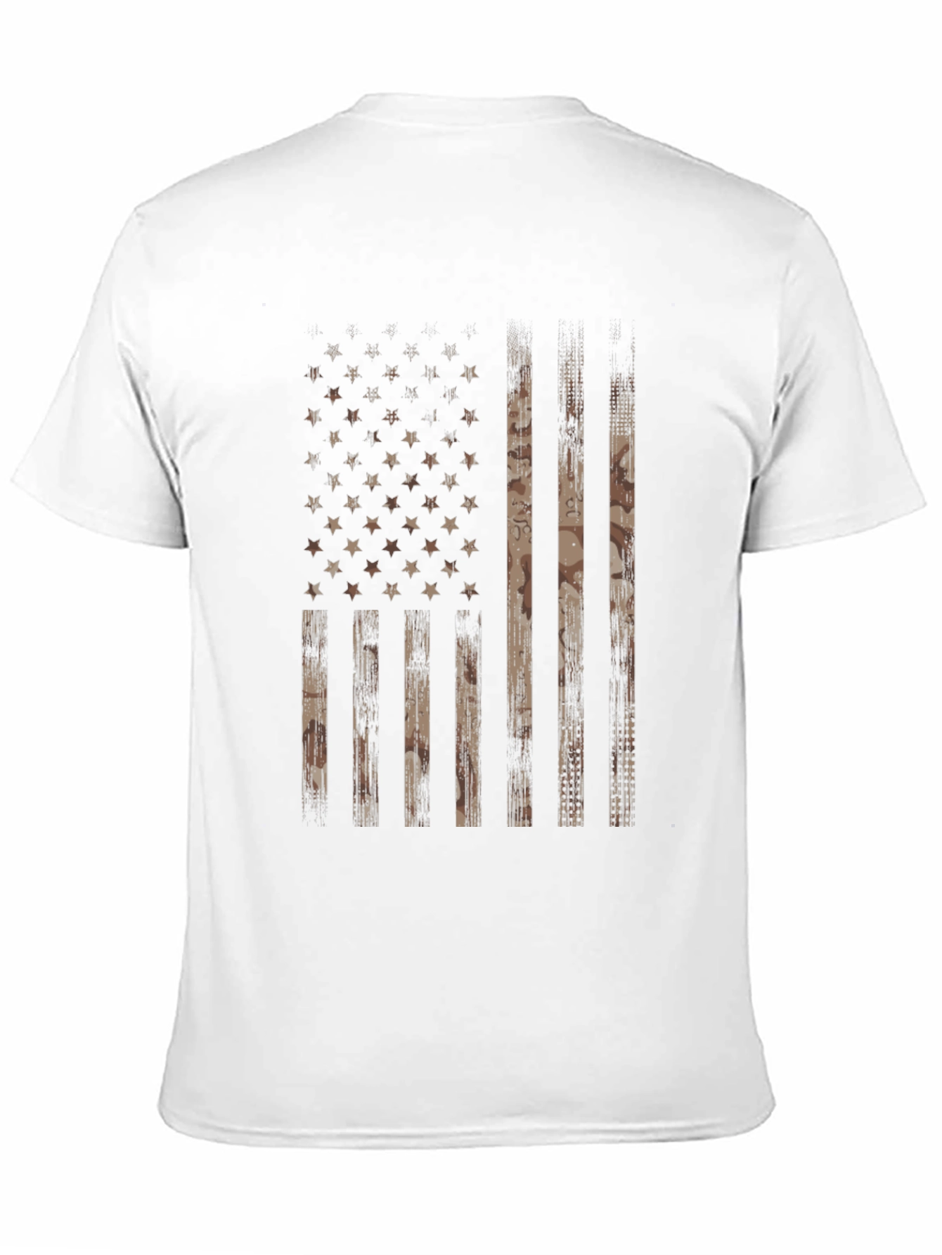 Distressed American Flag Camo Graphic Tee