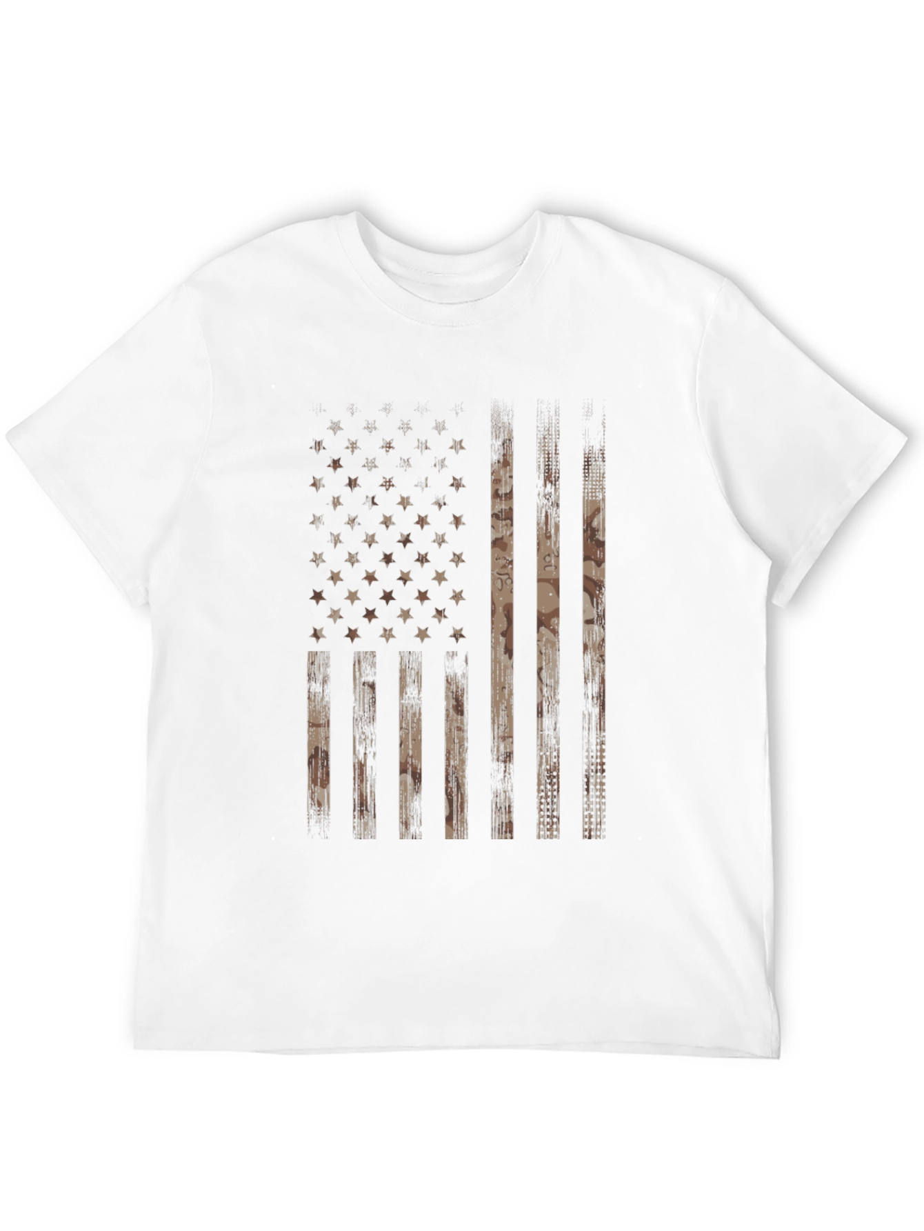 Distressed American Flag Camo Graphic Tee