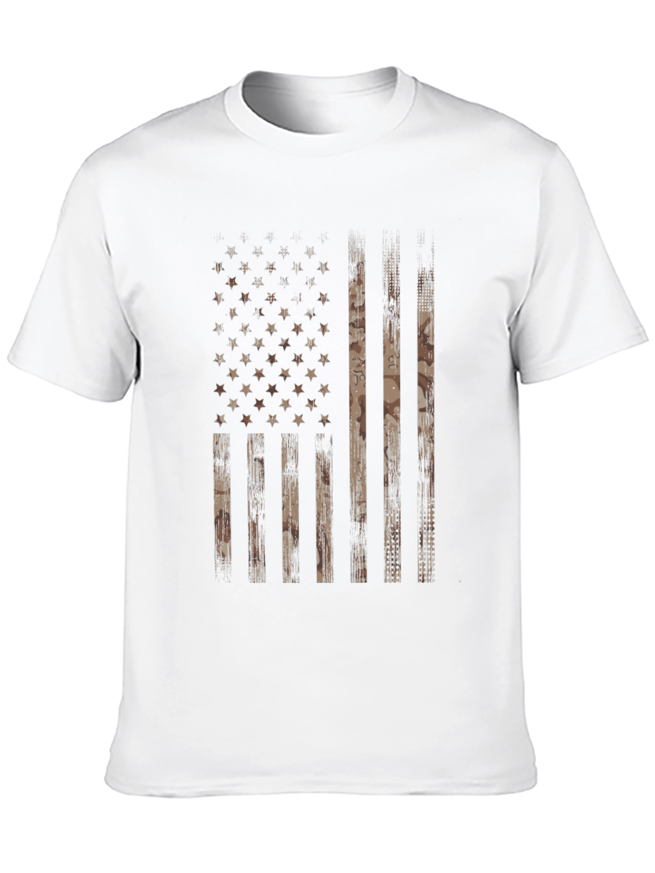 Distressed American Flag Camo Graphic Tee
