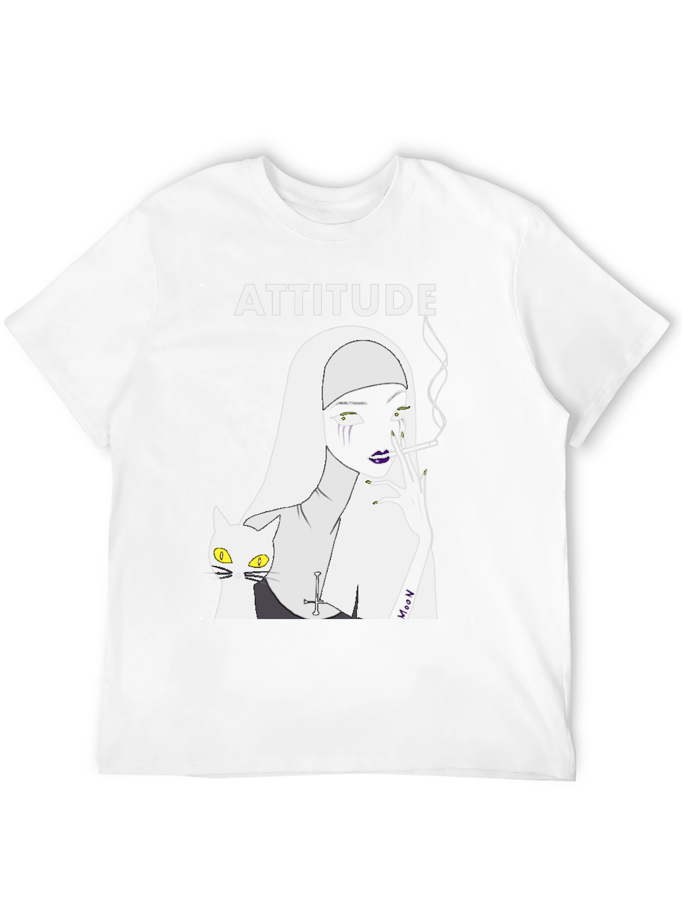 Attitude Nun Cat T-Shirt - Unique Graphic Tee