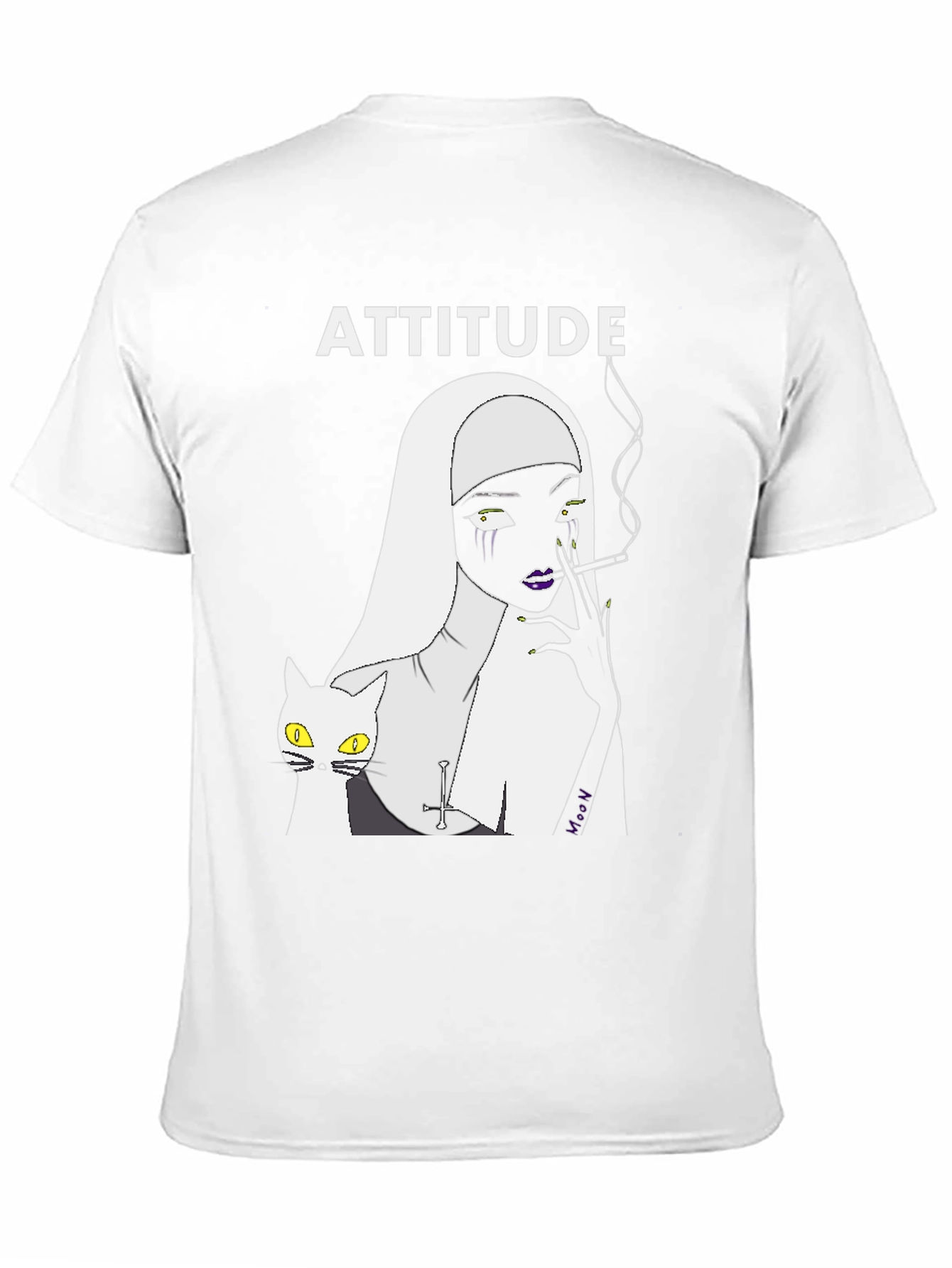 Attitude Nun Cat T-Shirt - Unique Graphic Tee