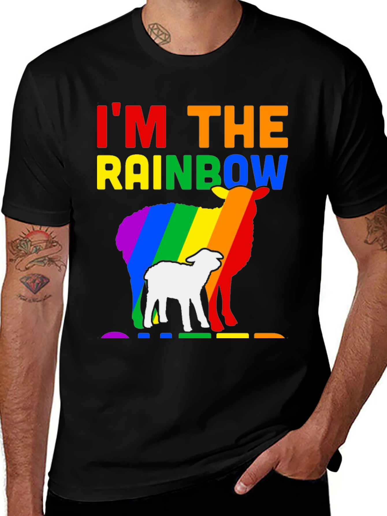 Rainbow Sheep LGBTQ Pride T-Shirt