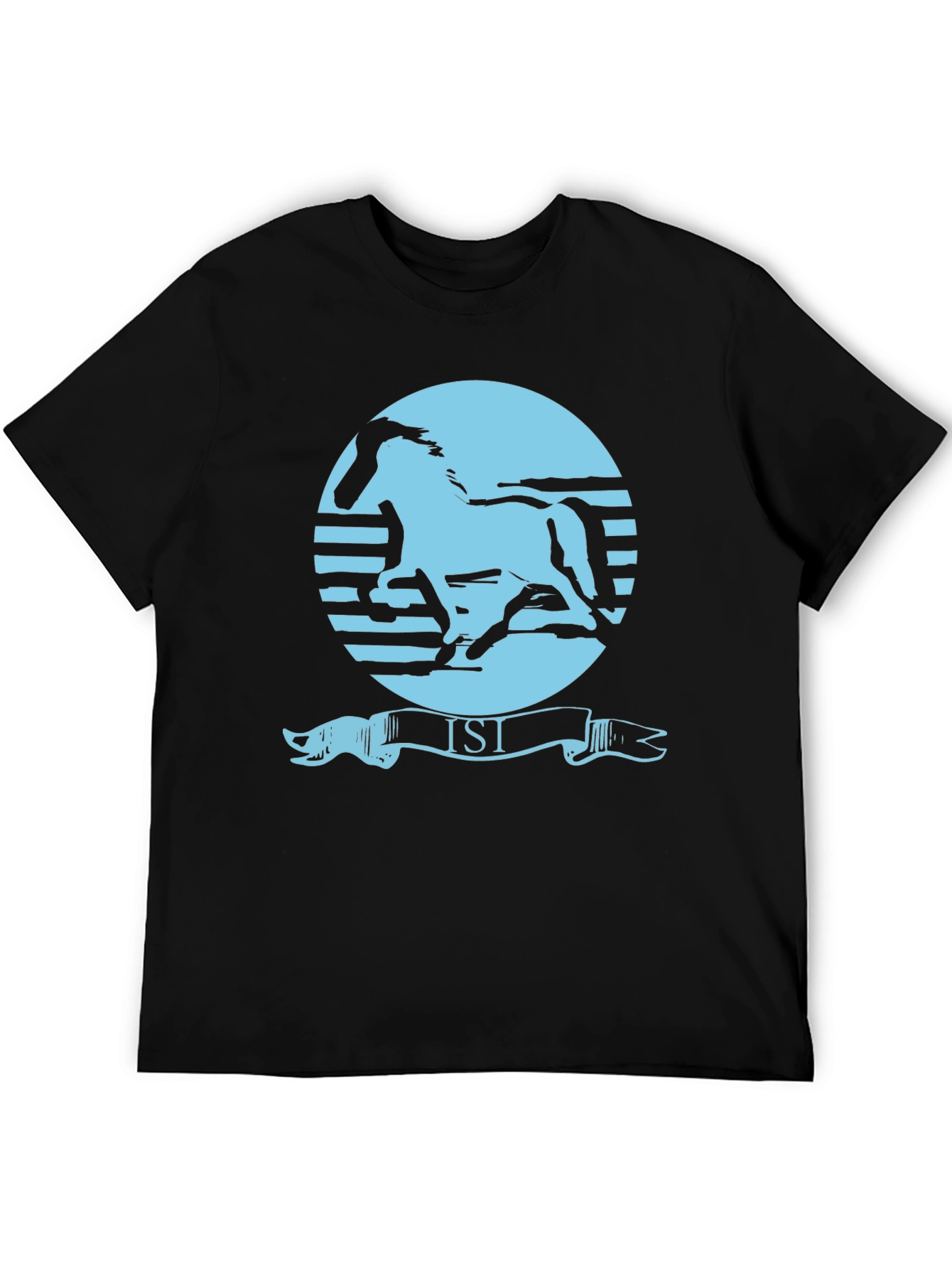 Retro Horse Graphic Tee - Black