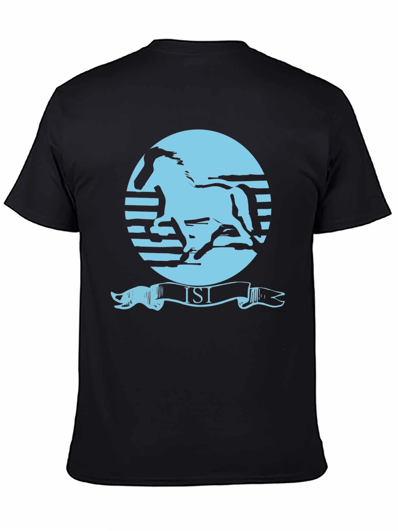 Retro Horse Graphic Tee - Black