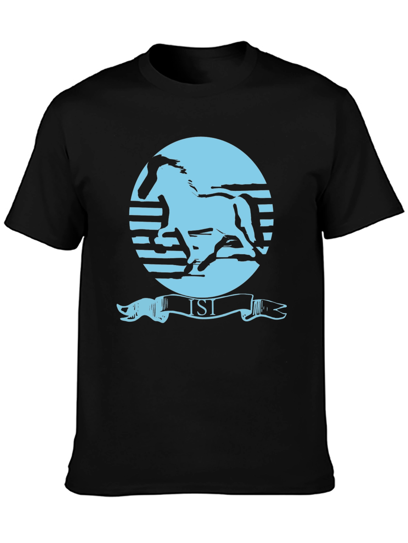 Retro Horse Graphic Tee - Black