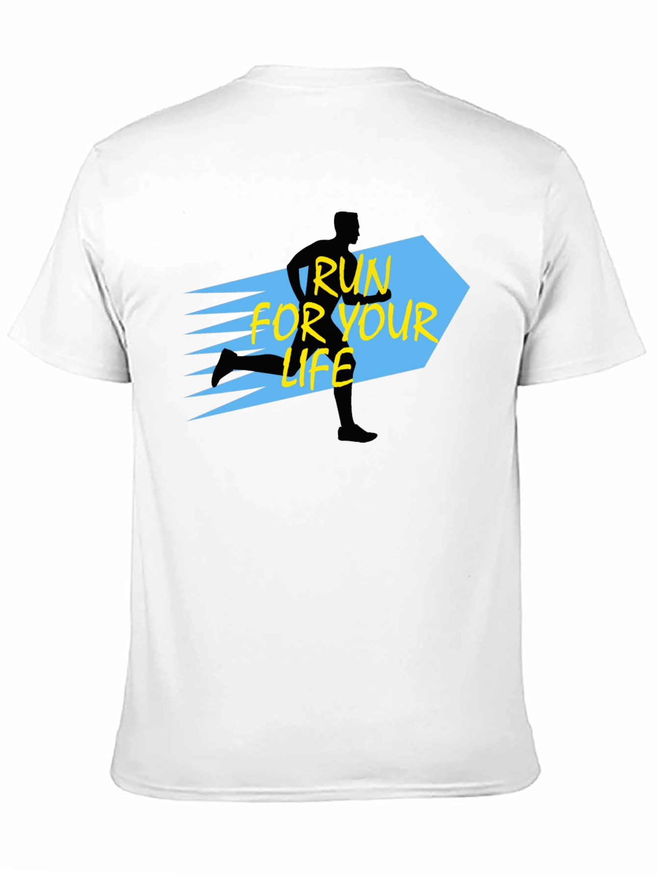 Run For Your Life Black Graphic Tee