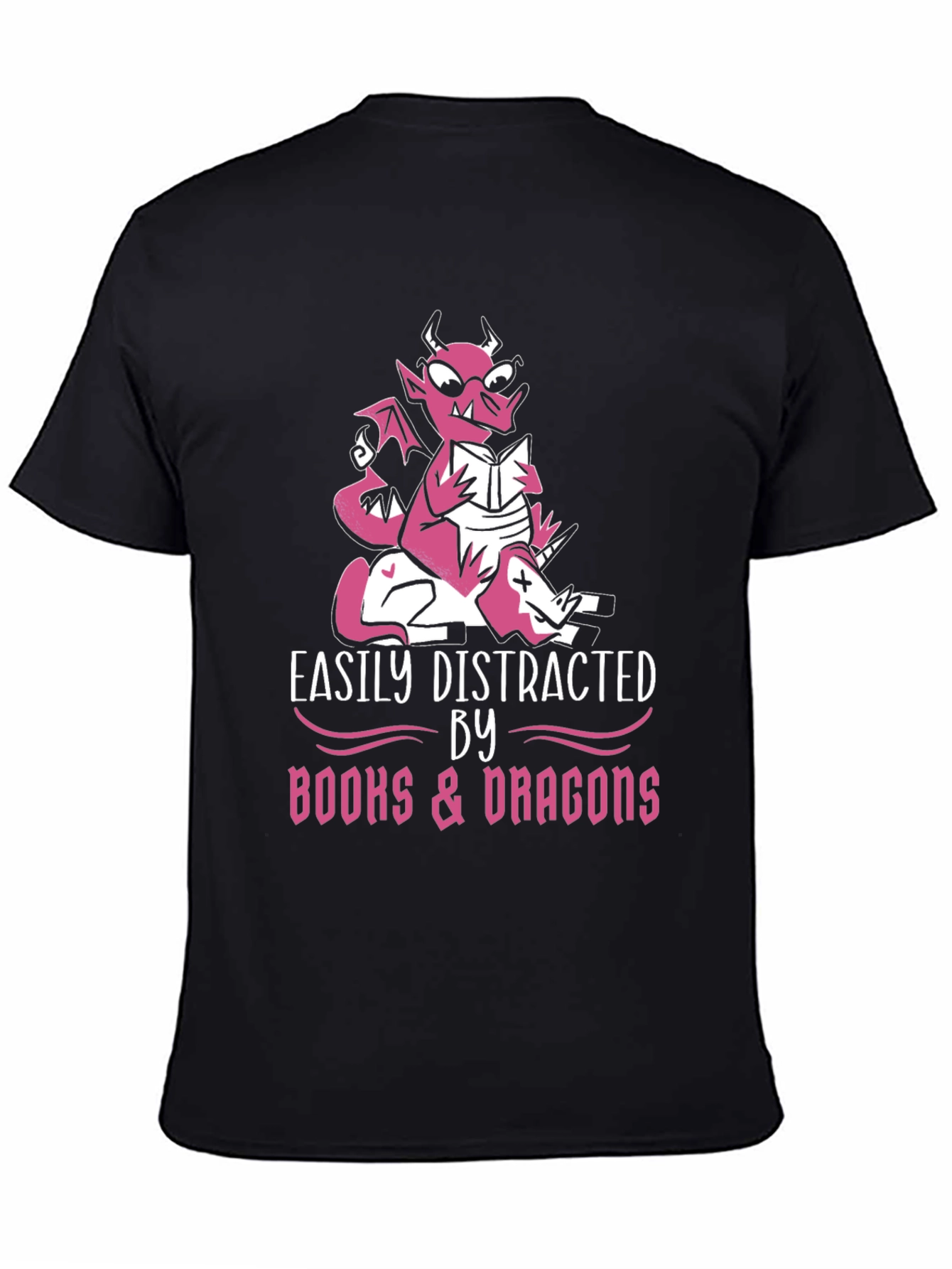 Easily Distracted By Books & Dragons T-Shirt