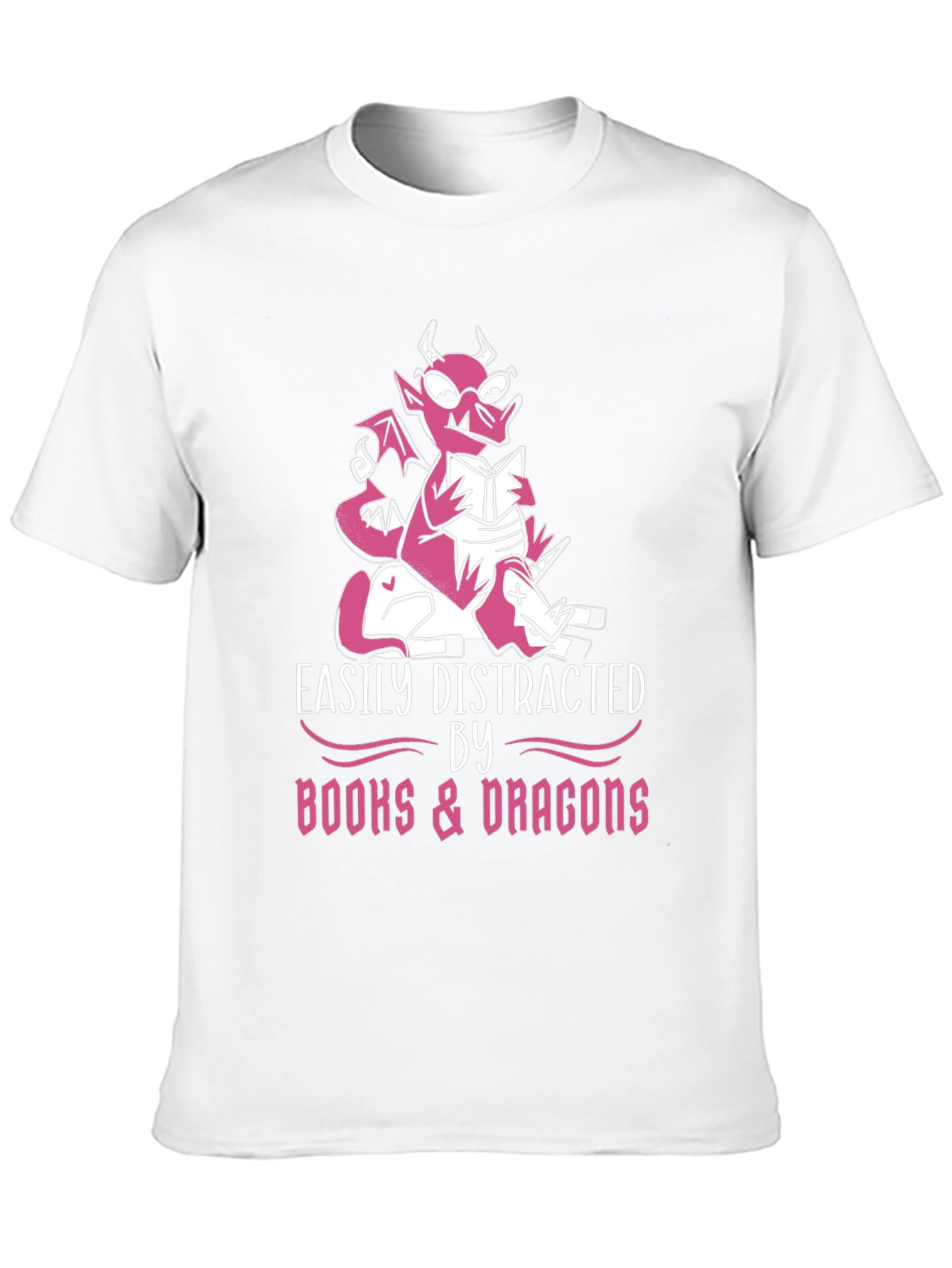 Easily Distracted By Books & Dragons T-Shirt