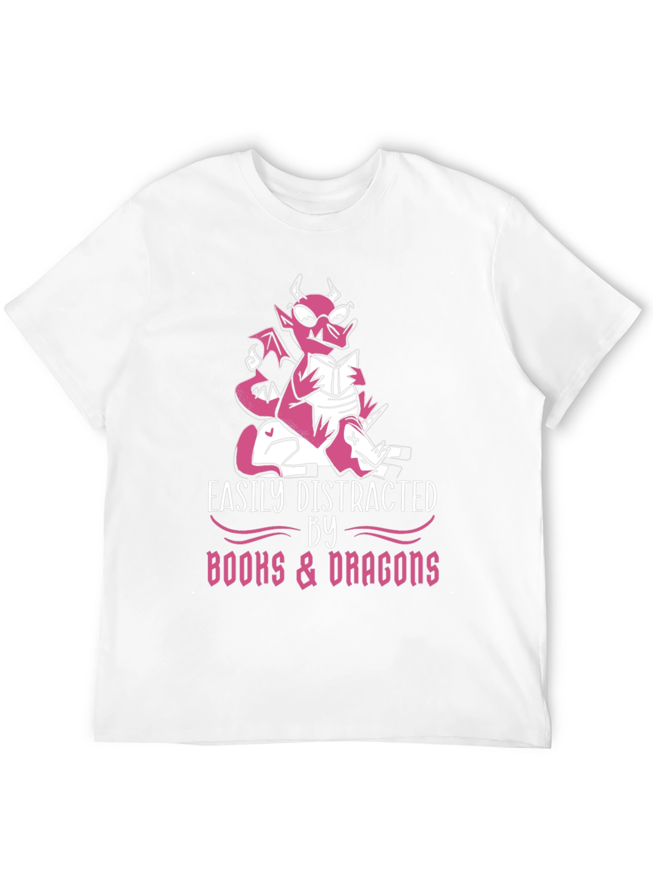 Easily Distracted By Books & Dragons T-Shirt