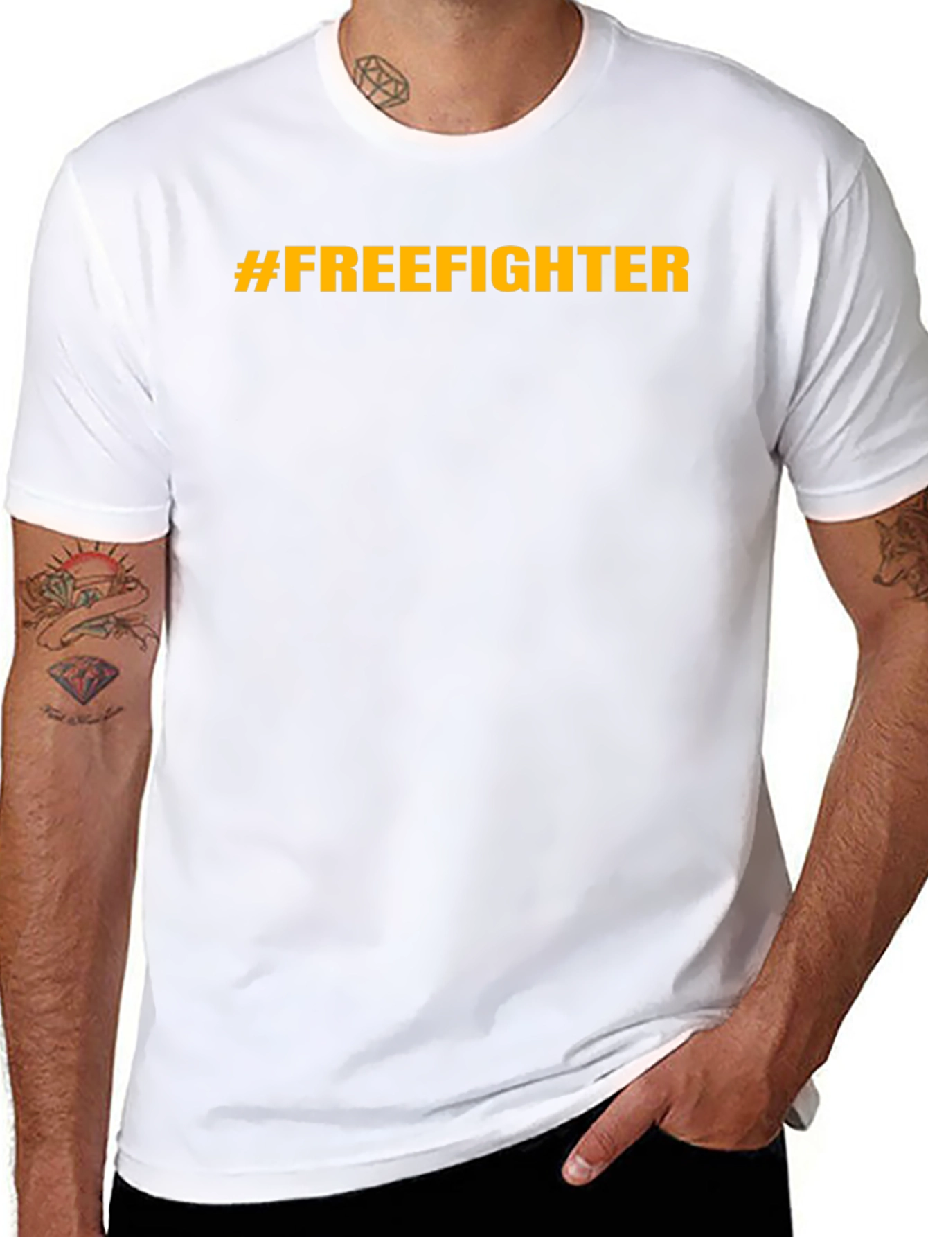 Freefighter Graphic Tee - Mens Black Cotton T-Shirt