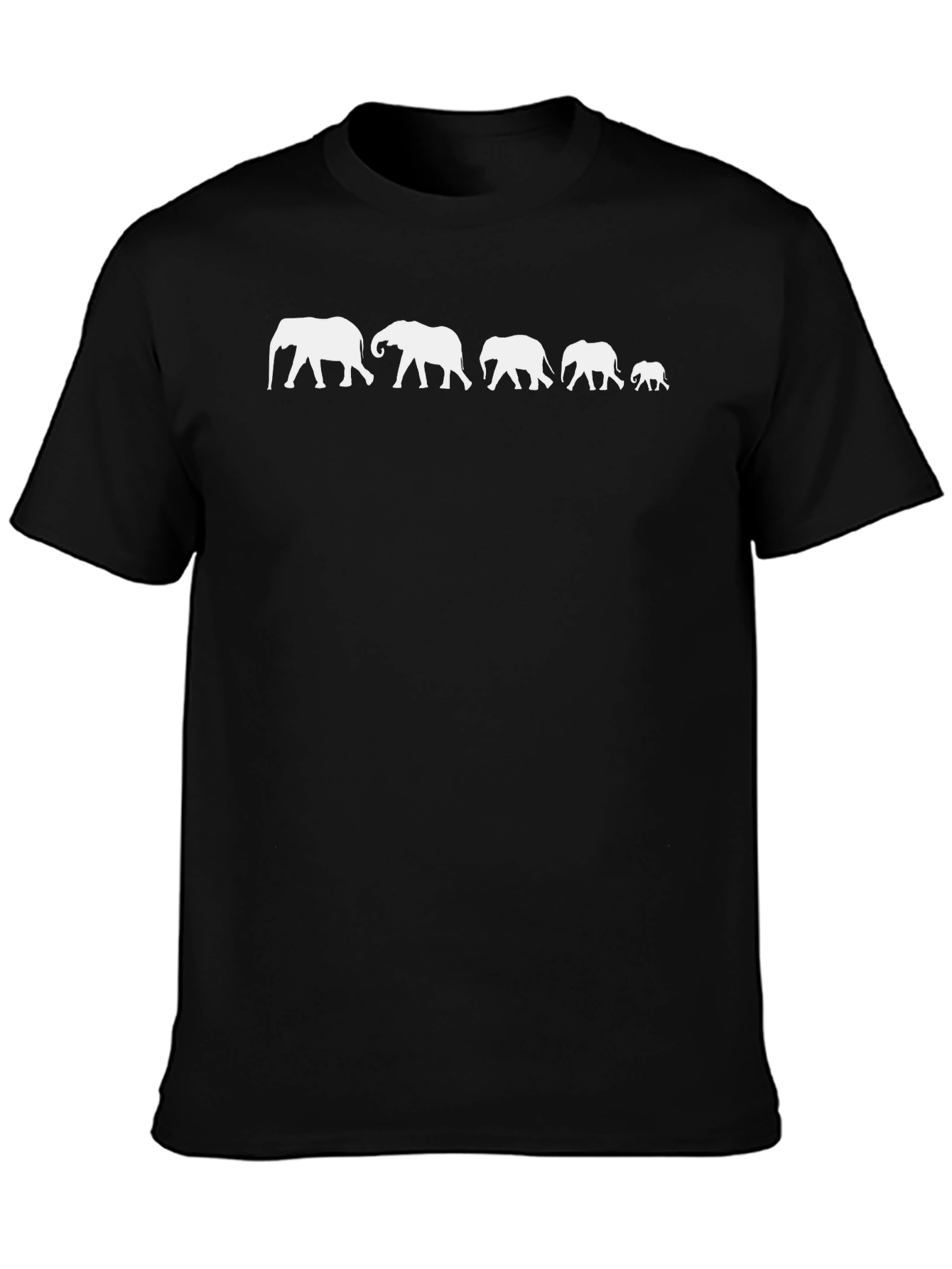 Elephant Family Black T-Shirt