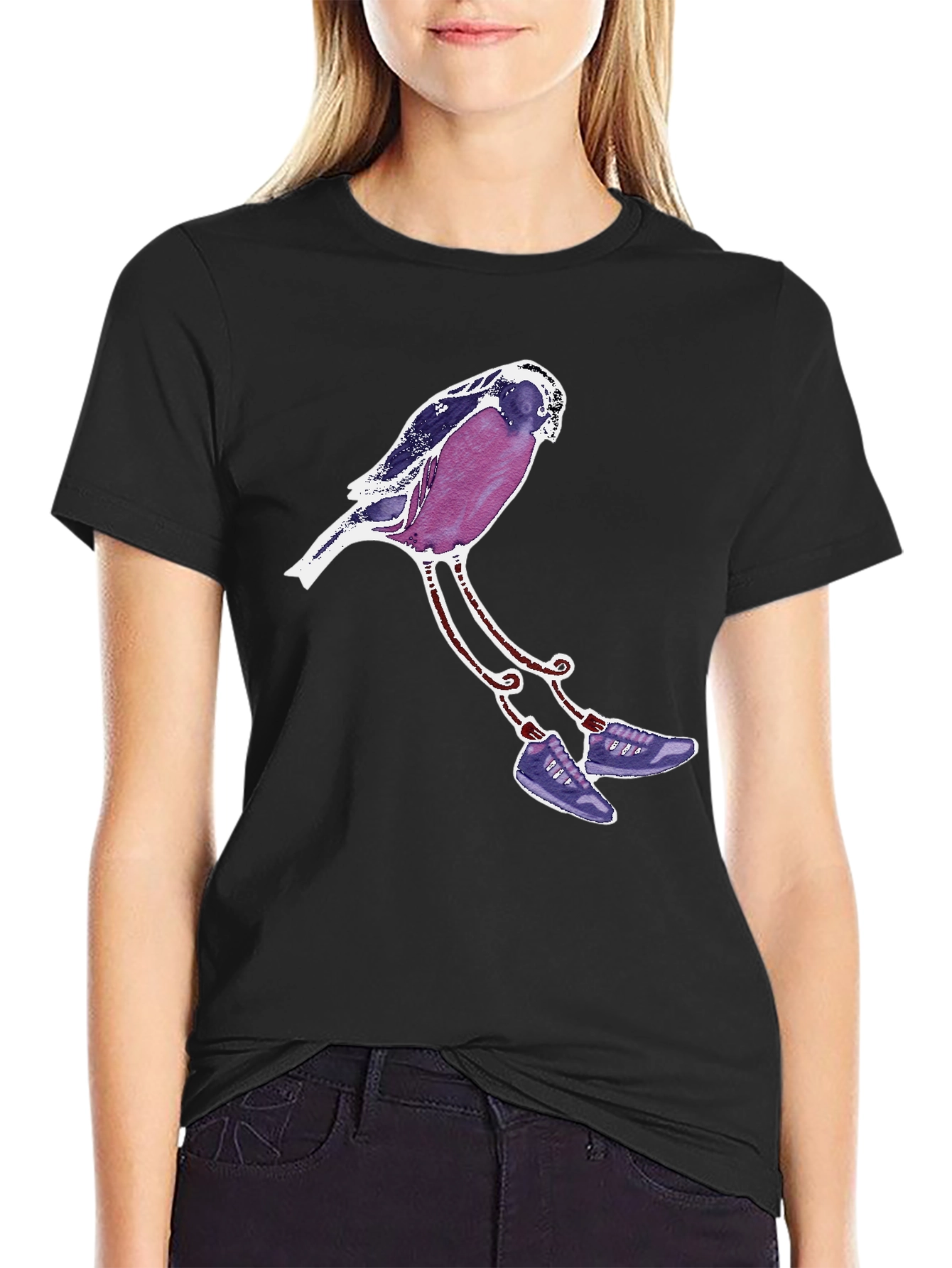 Whimsical Bird T-Shirt - Unique Graphic Tee