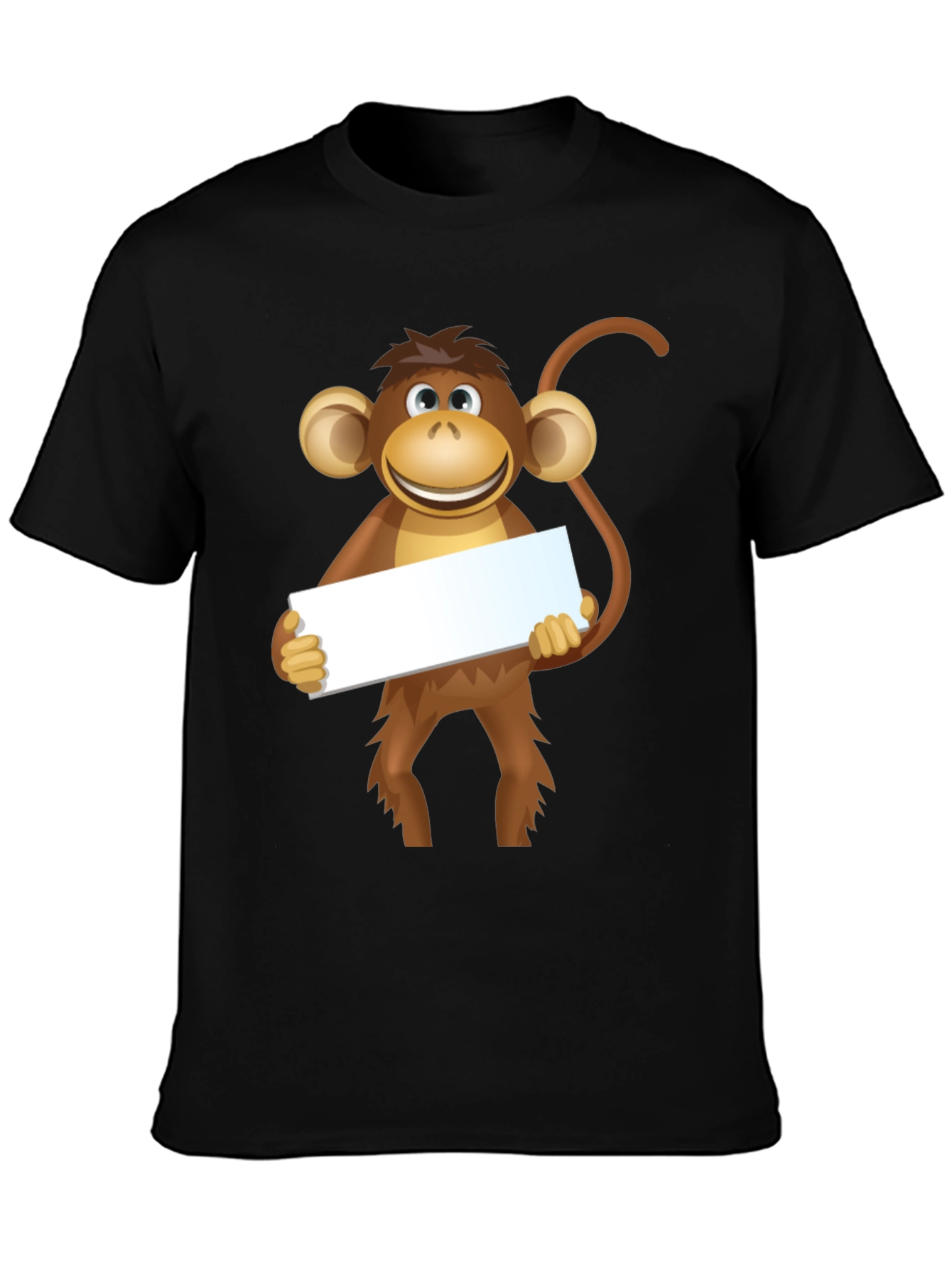 Monkey Graphic Tee - Black Cotton T-Shirt