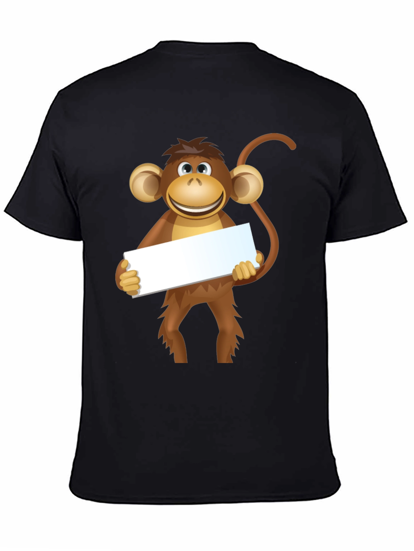 Monkey Graphic Tee - Black Cotton T-Shirt