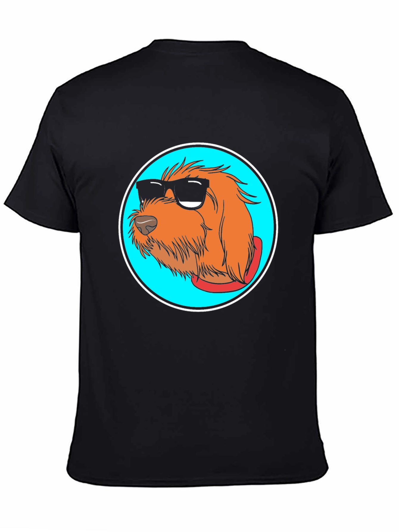 Cool Dog Graphic Tee - Black Cotton Blend