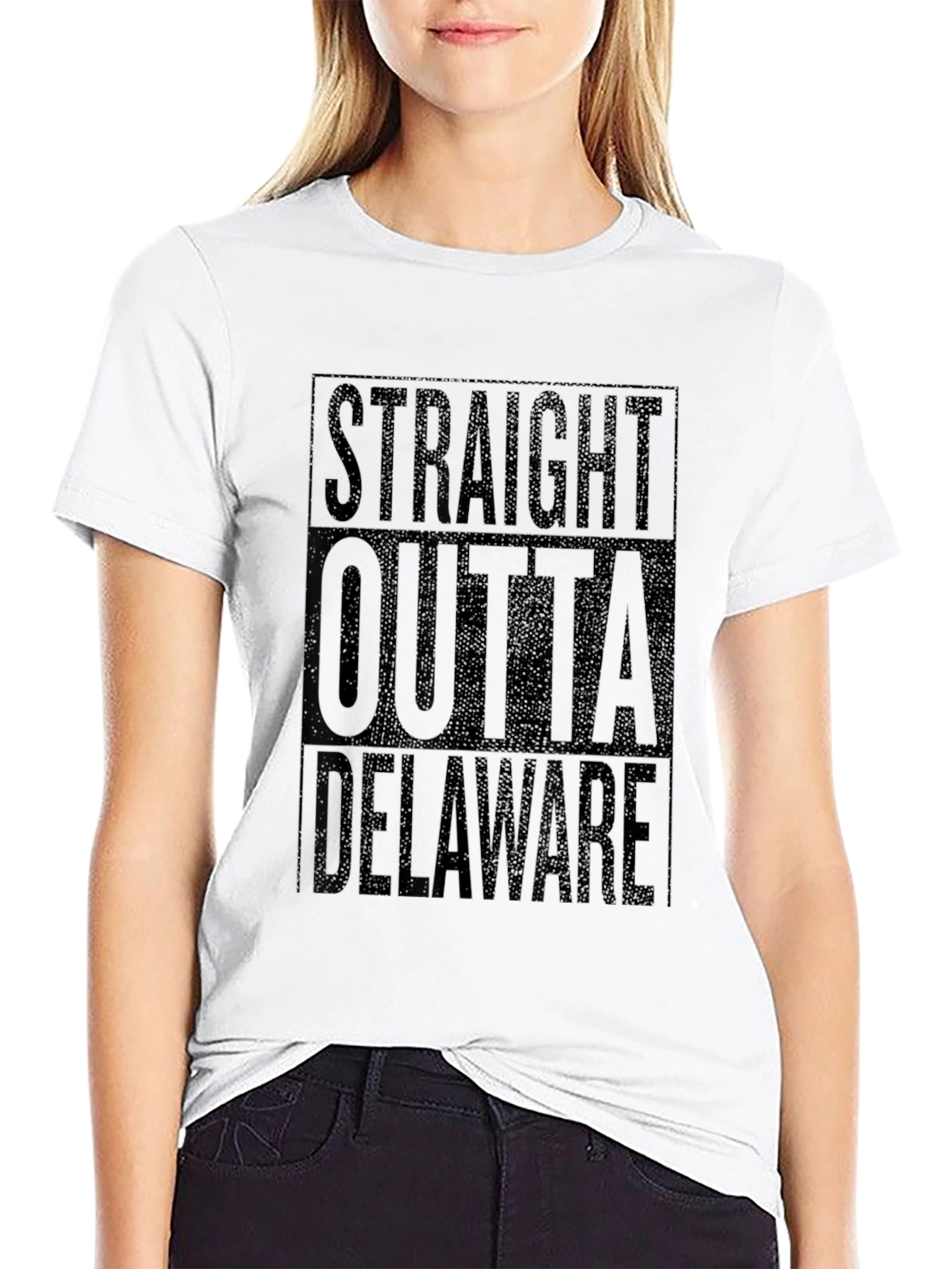 Straight Outta Delaware Black T-Shirt