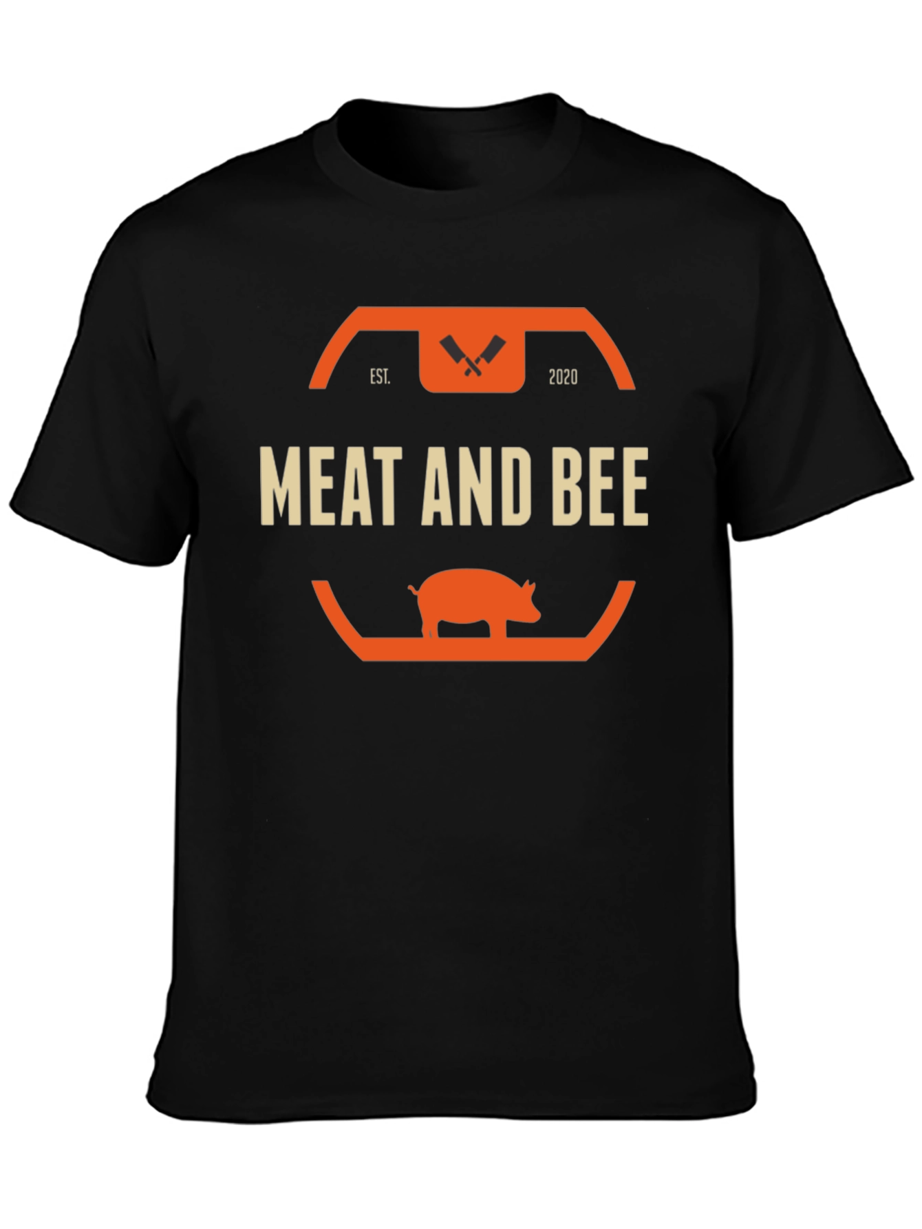 Meat and Bee Black Graphic T-Shirt