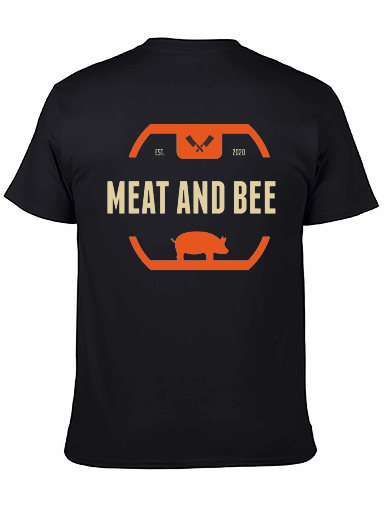 Meat and Bee Black Graphic T-Shirt