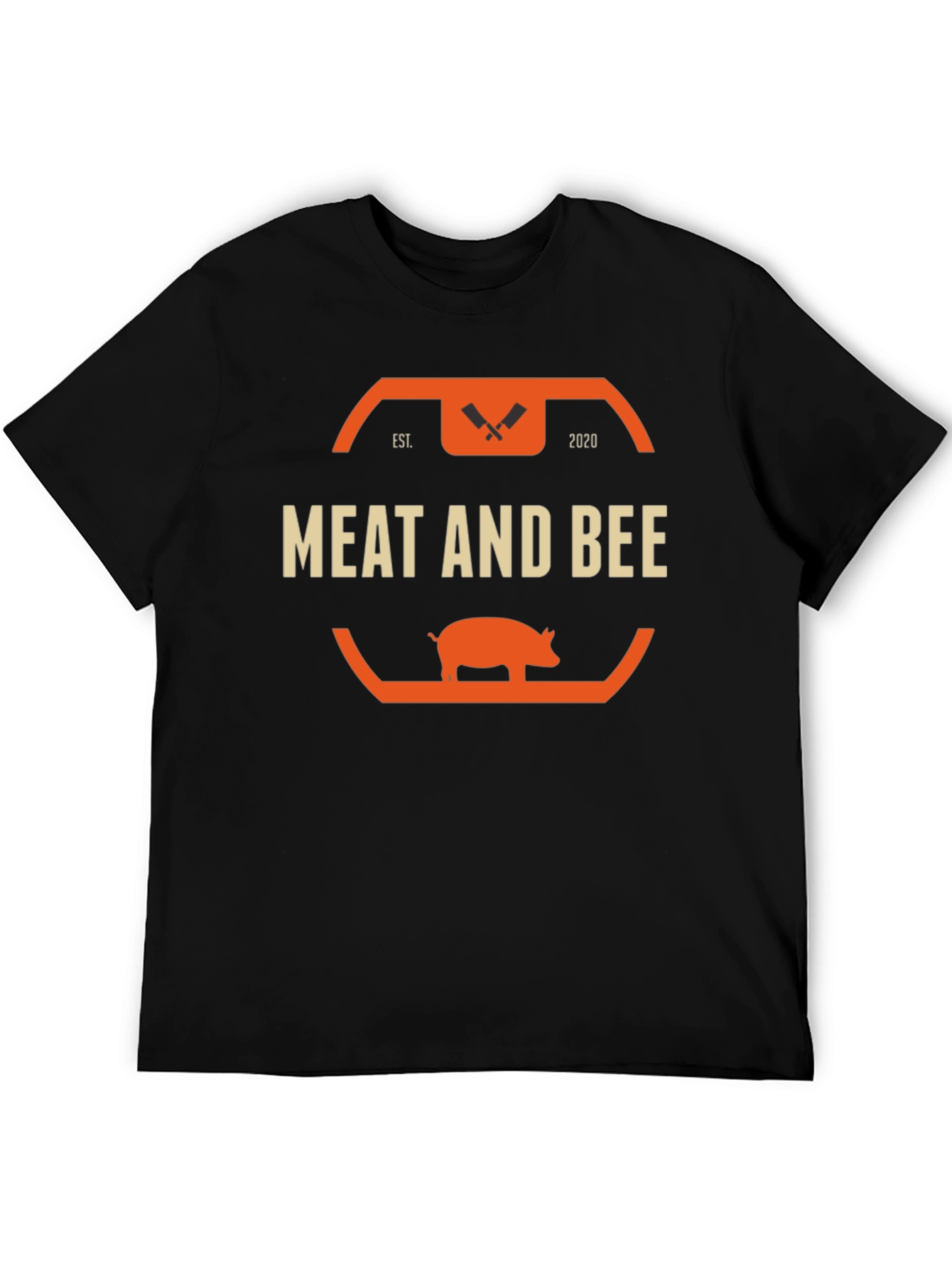 Meat and Bee Black Graphic T-Shirt