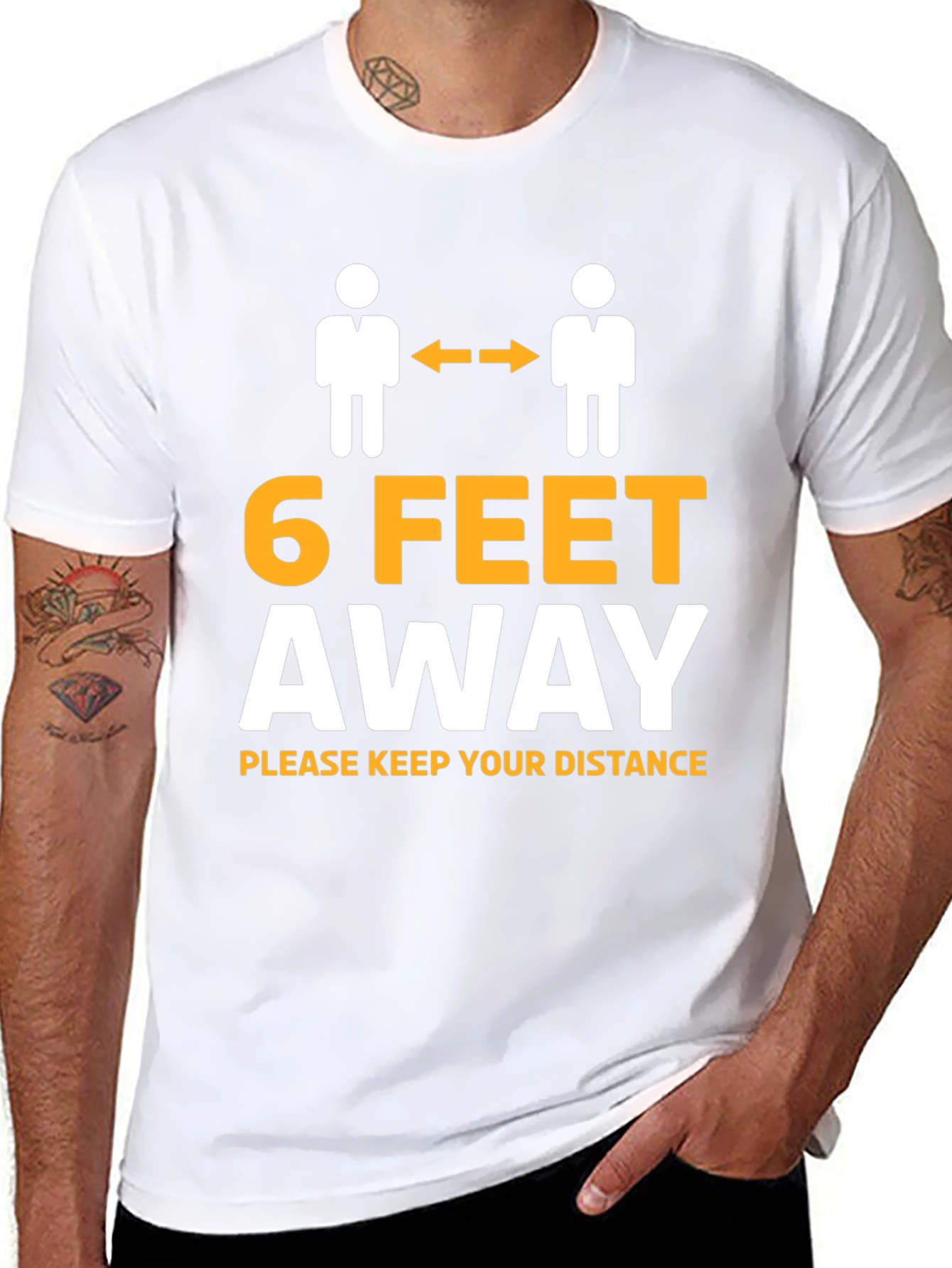 Social Distance Graphic Tee - 6 Feet Away Shirt