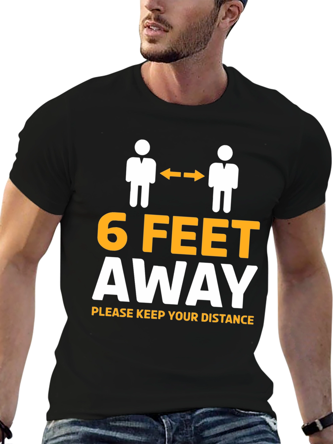 Social Distance Graphic Tee - 6 Feet Away Shirt