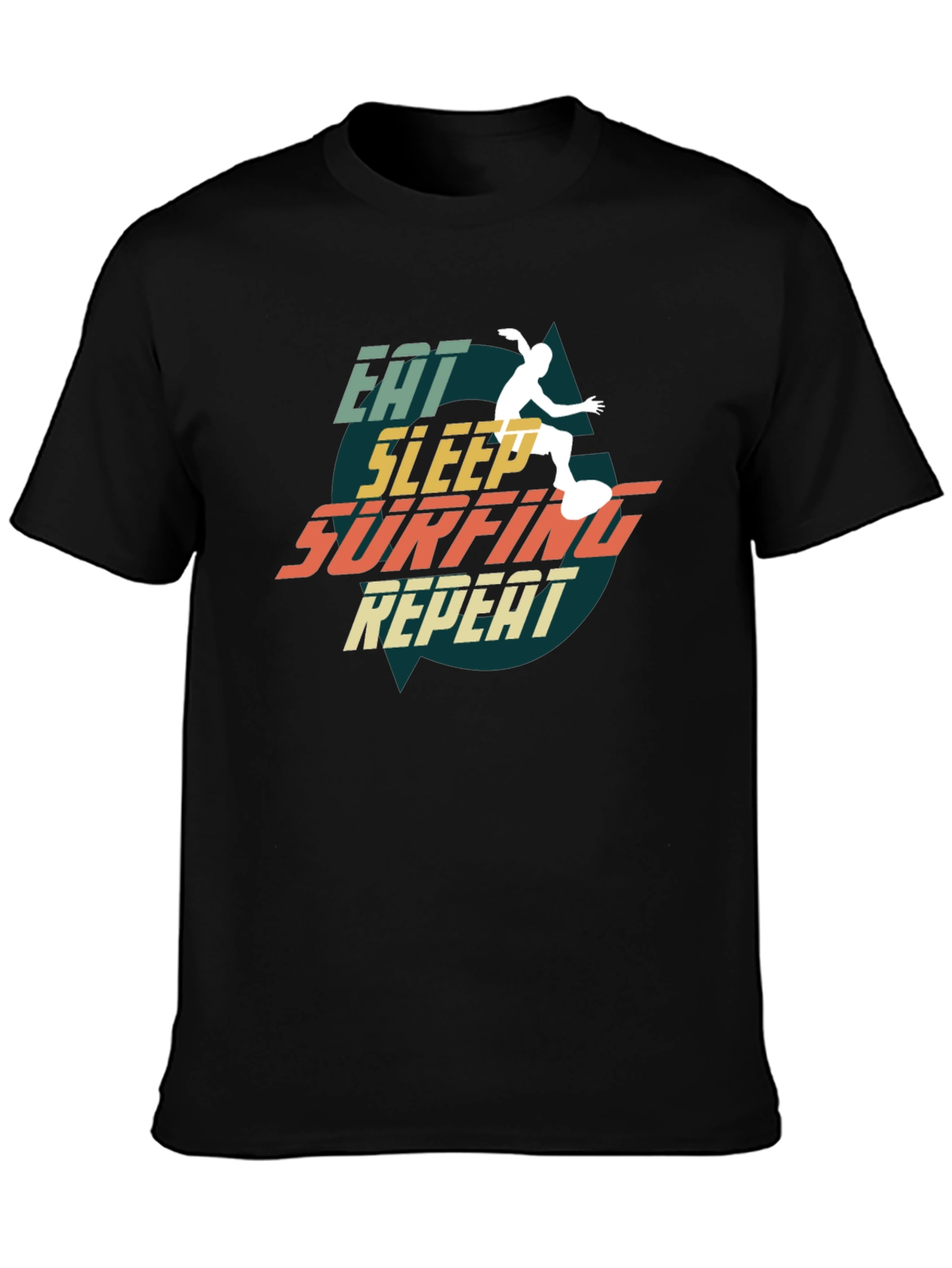 Eat Sleep Surfing Repeat Graphic Tee