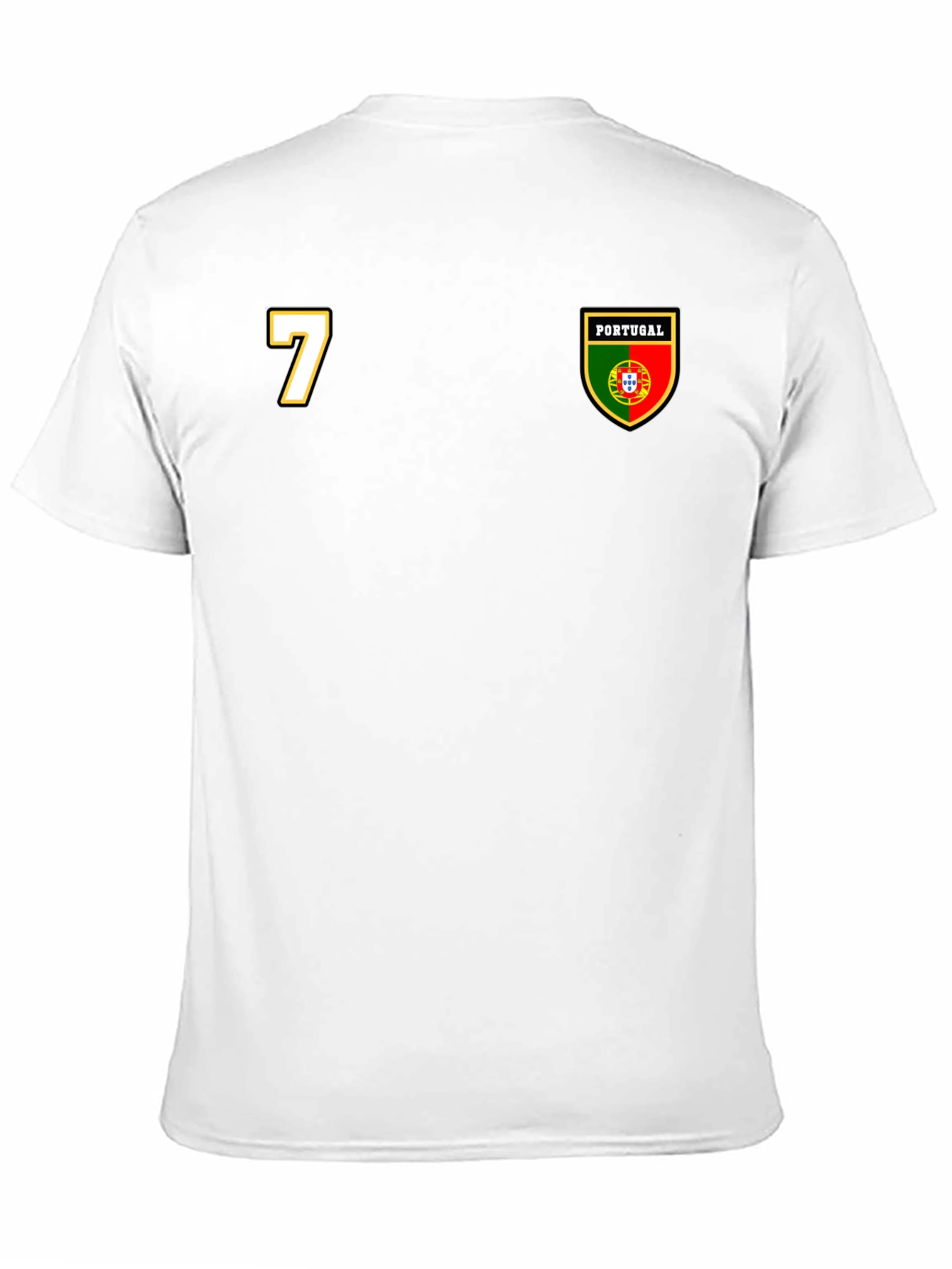 Portugal Soccer Jersey Style T-Shirt - Number 7