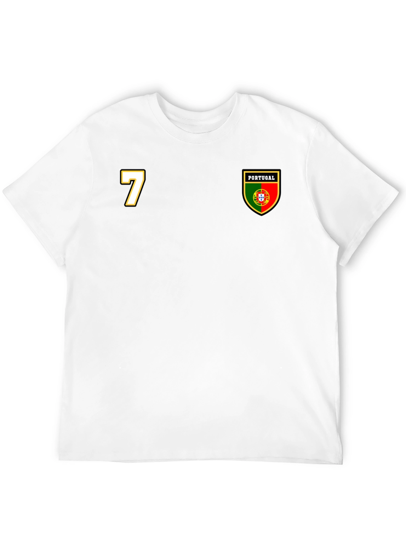 Portugal Soccer Jersey Style T-Shirt - Number 7