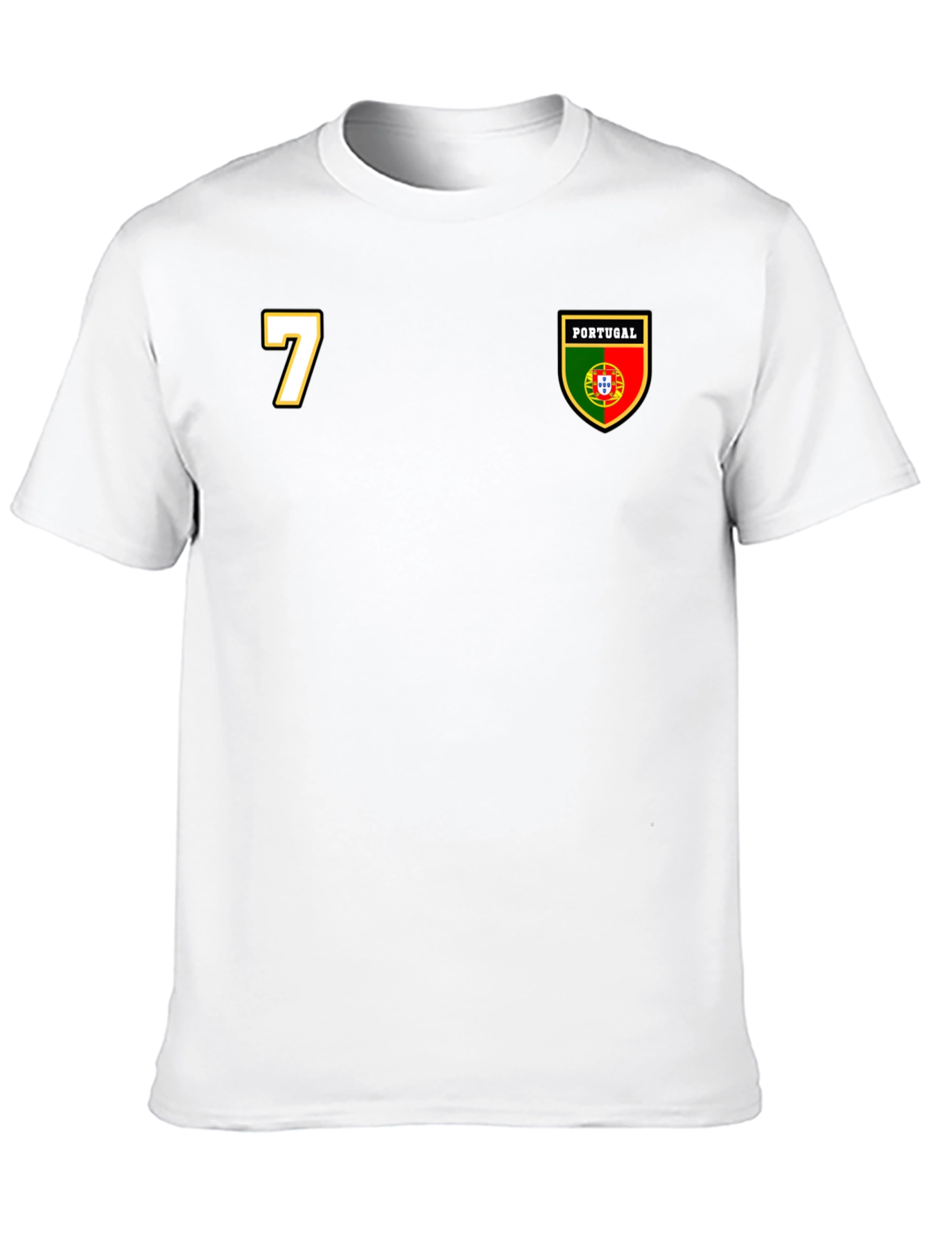 Portugal Soccer Jersey Style T-Shirt - Number 7