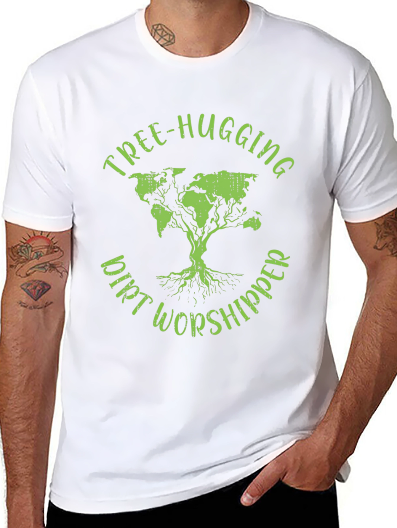 Tree-Hugging Dirt Worshipper Graphic Tee