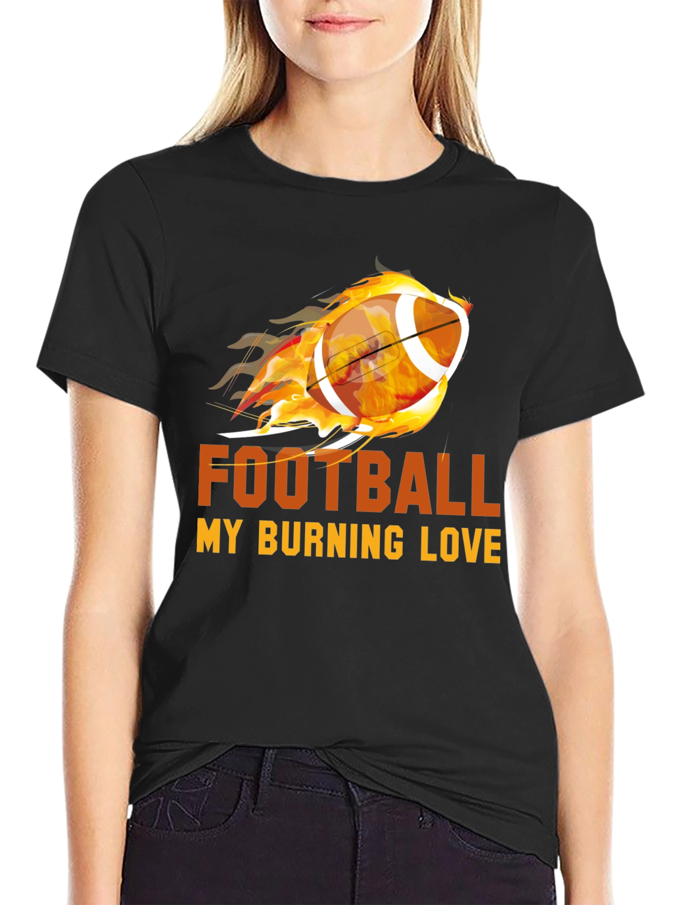 Football My Burning Love Graphic Tee