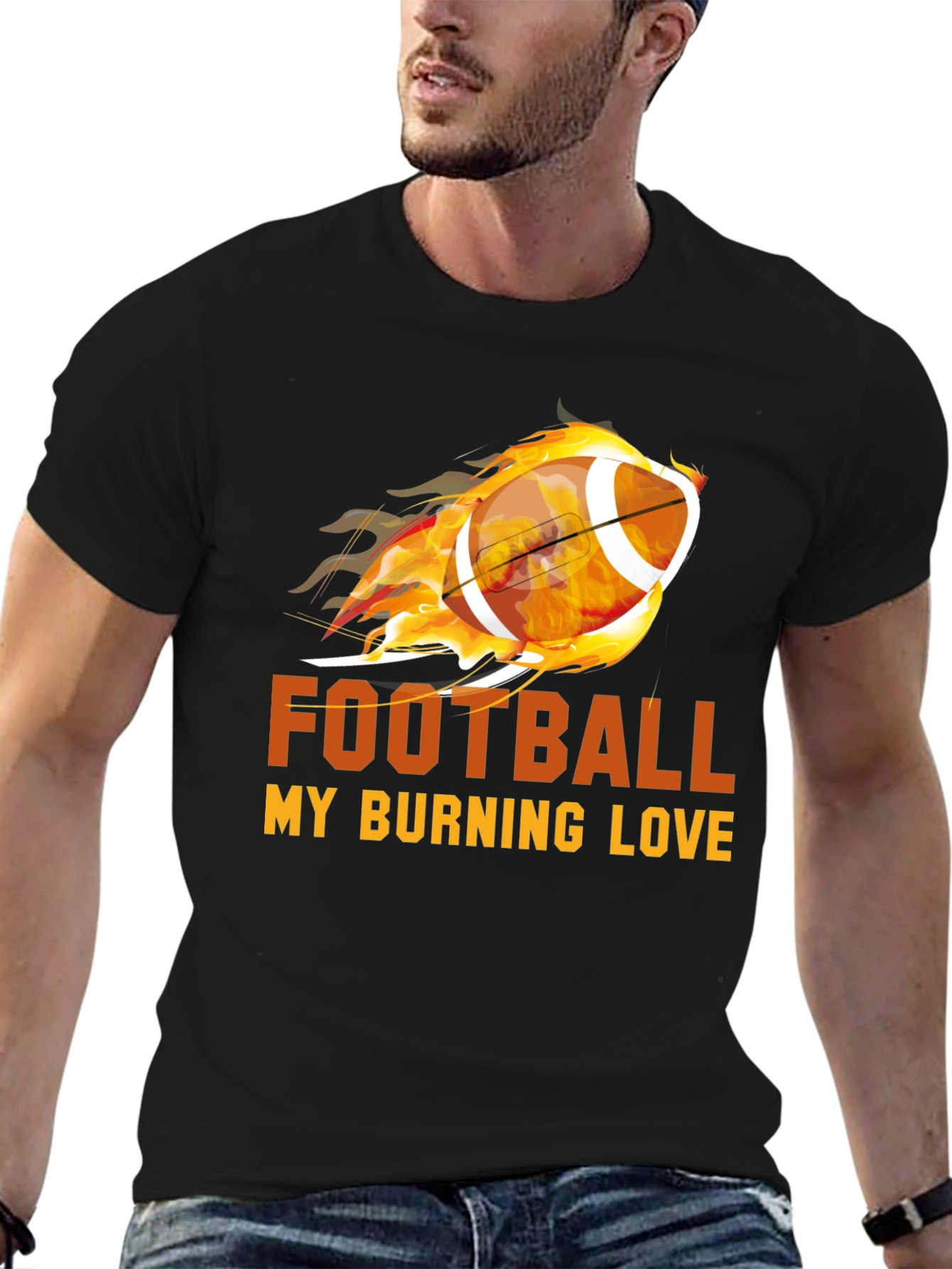 Football My Burning Love Graphic Tee