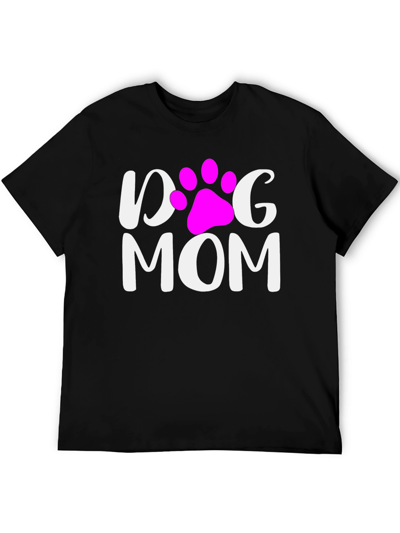 Dog Mom T-Shirt - Cute Paw Print Graphic Tee
