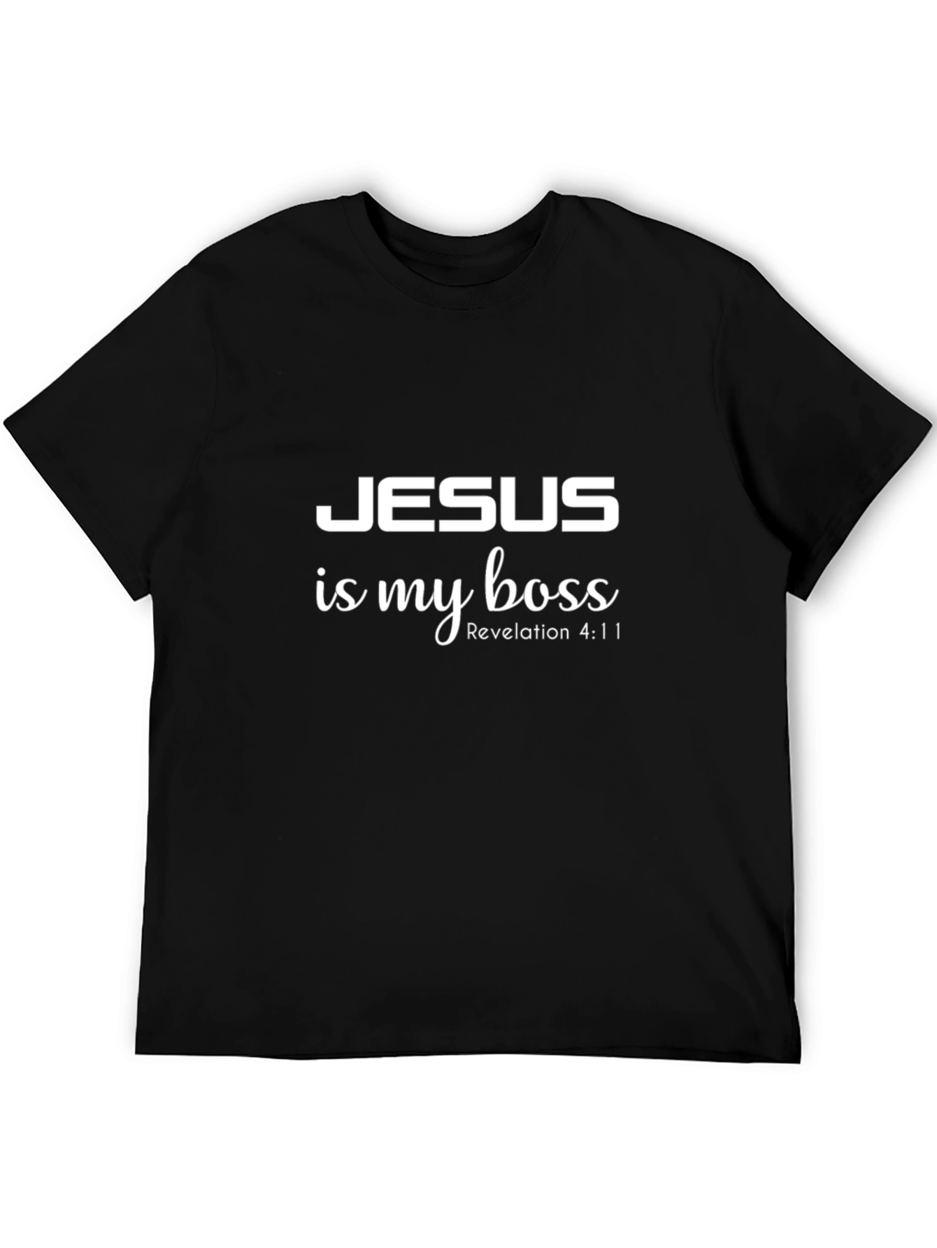 Jesus Is My Boss Black T-Shirt