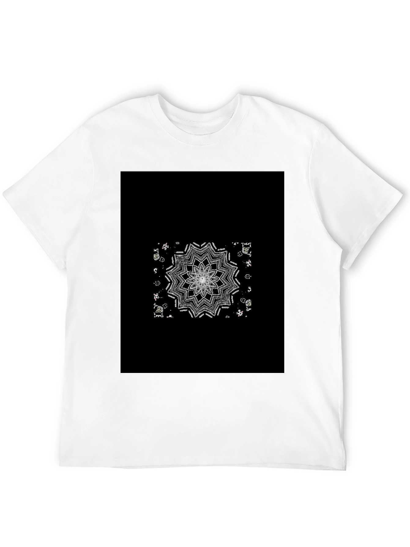Mandala Graphic Tee - Black Cotton Blend