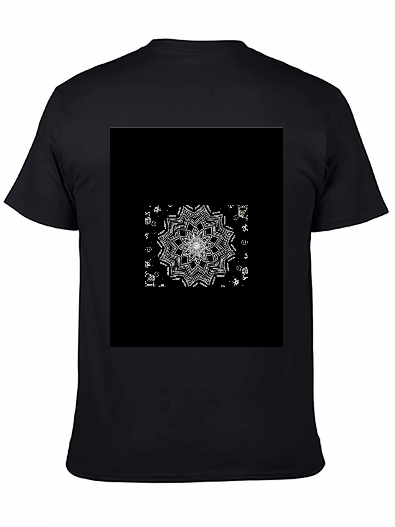 Mandala Graphic Tee - Black Cotton Blend