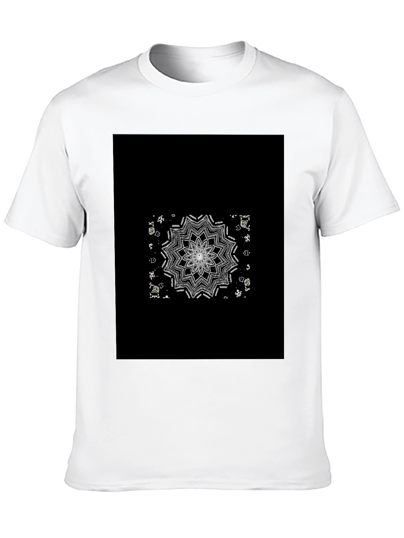 Mandala Graphic Tee - Black Cotton Blend