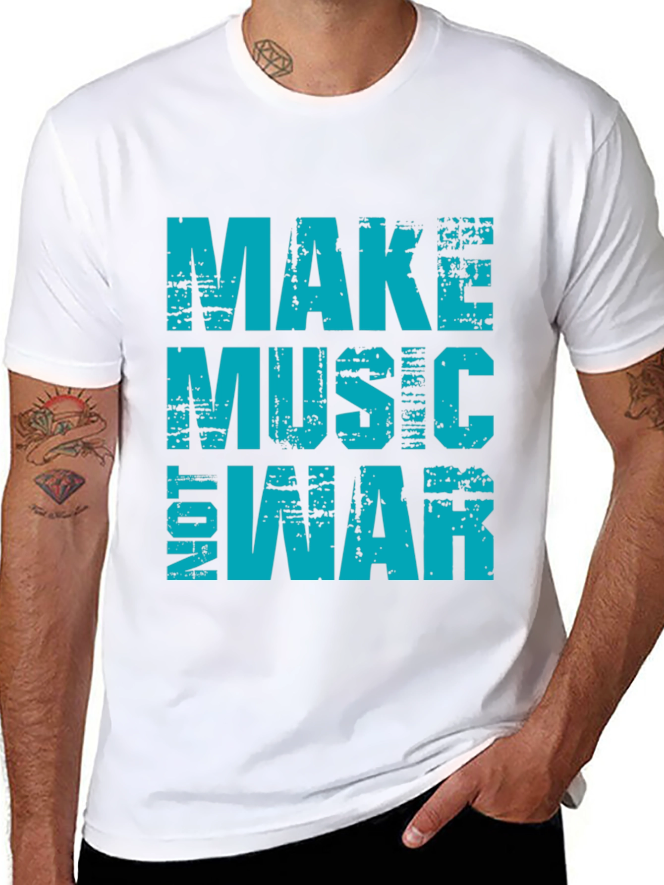 Make Music Not War Graphic T-Shirt