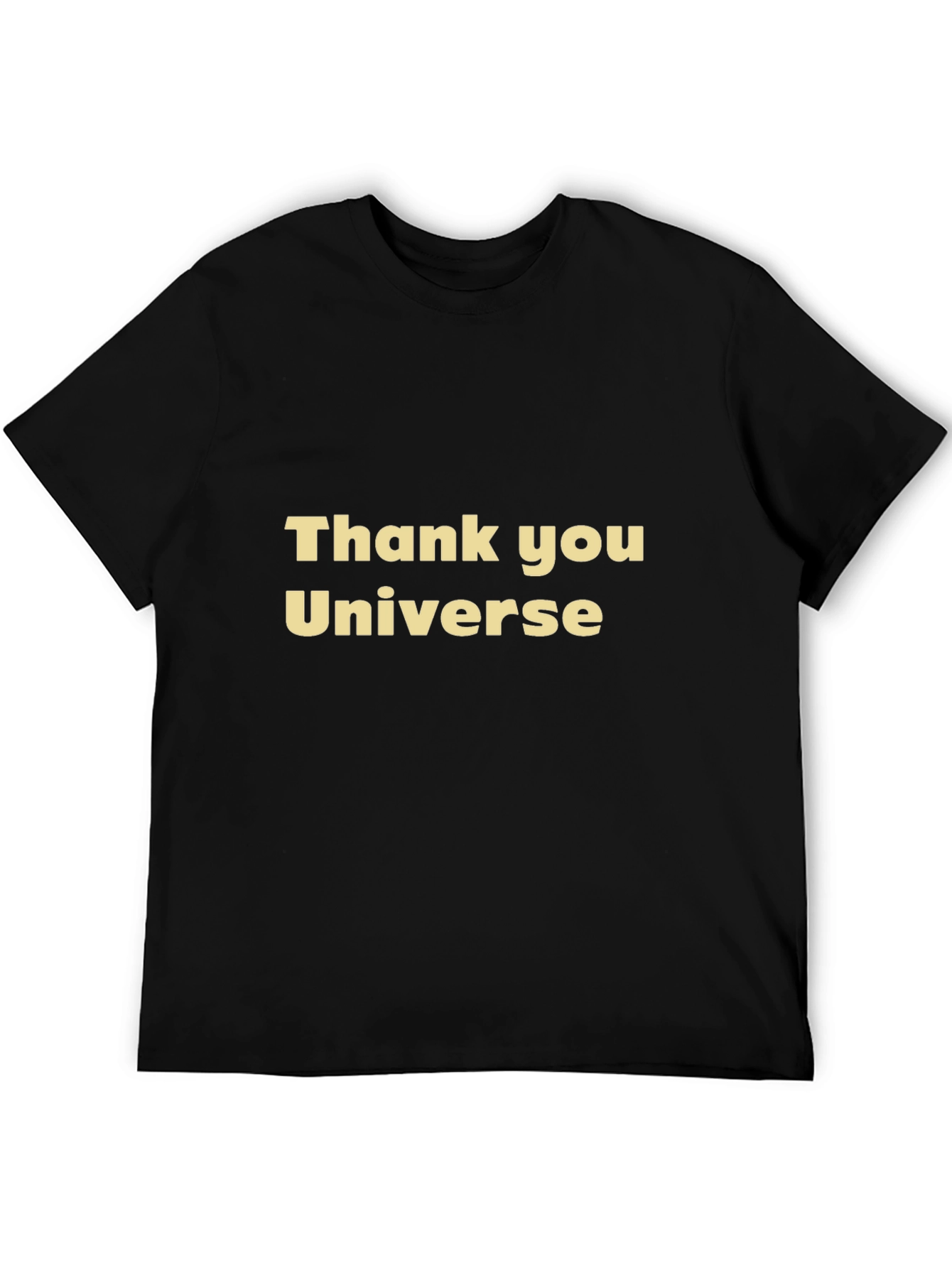 Thank You Universe Graphic Tee - Black Casual T-Shirt