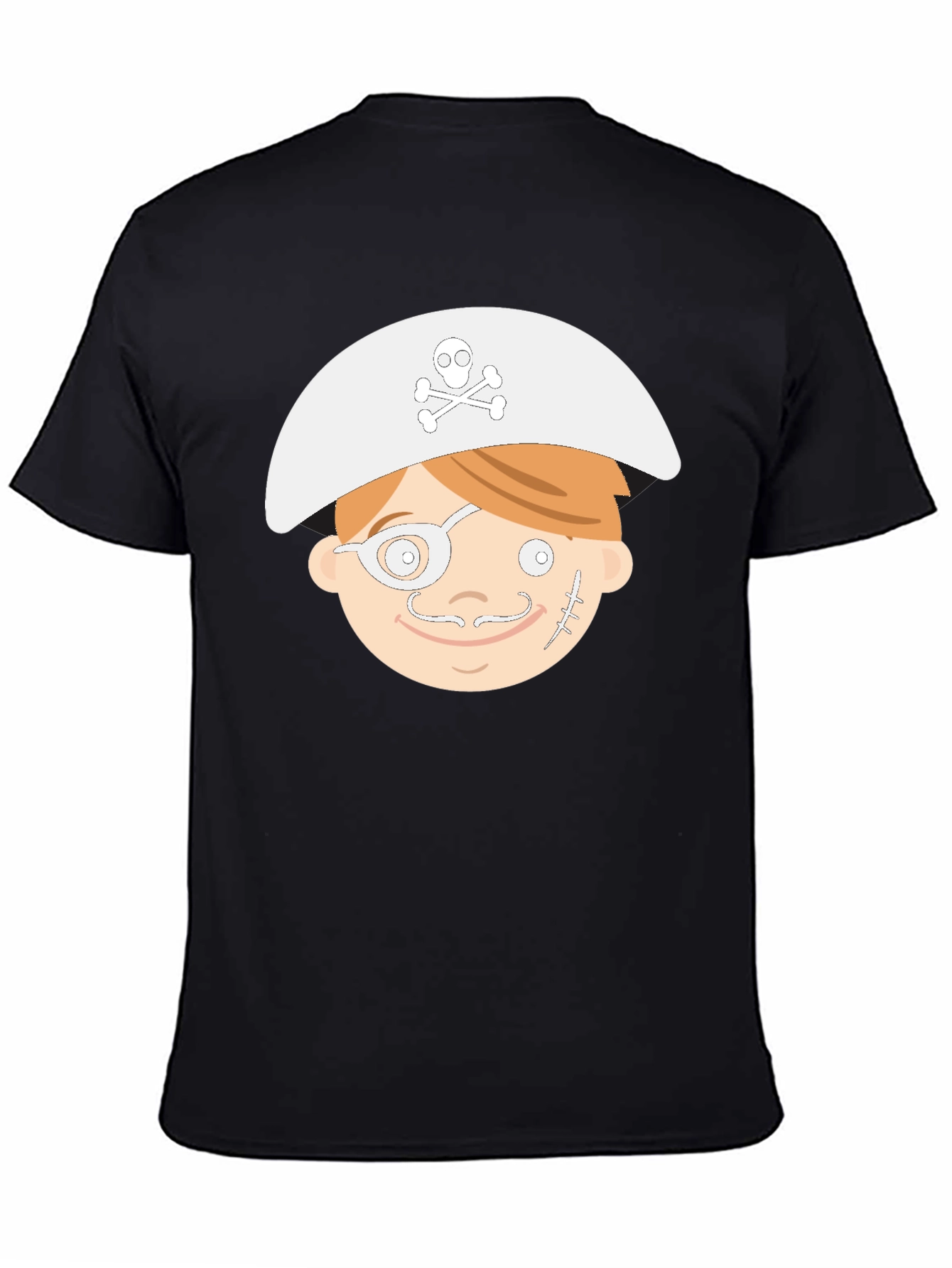 Cartoon Pirate T-Shirt - Black
