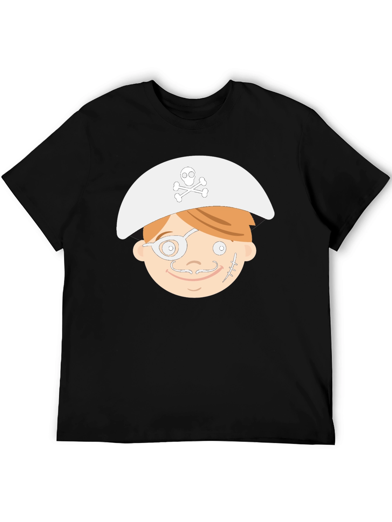 Cartoon Pirate T-Shirt - Black