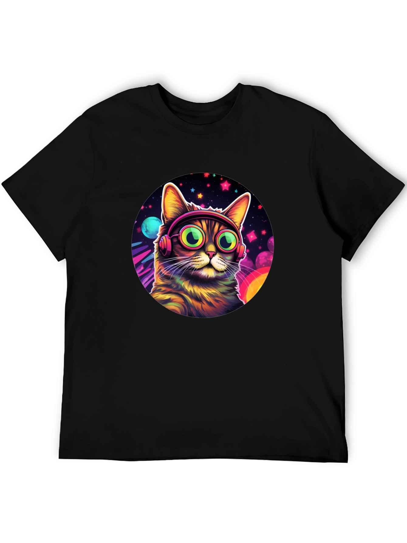 Cosmic Cat Tee - DJ Kitty T-Shirt
