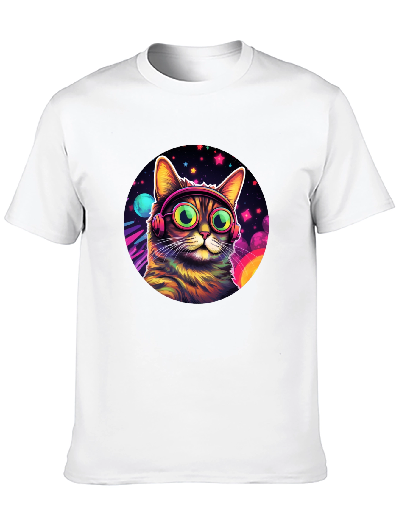 Cosmic Cat Tee - DJ Kitty T-Shirt