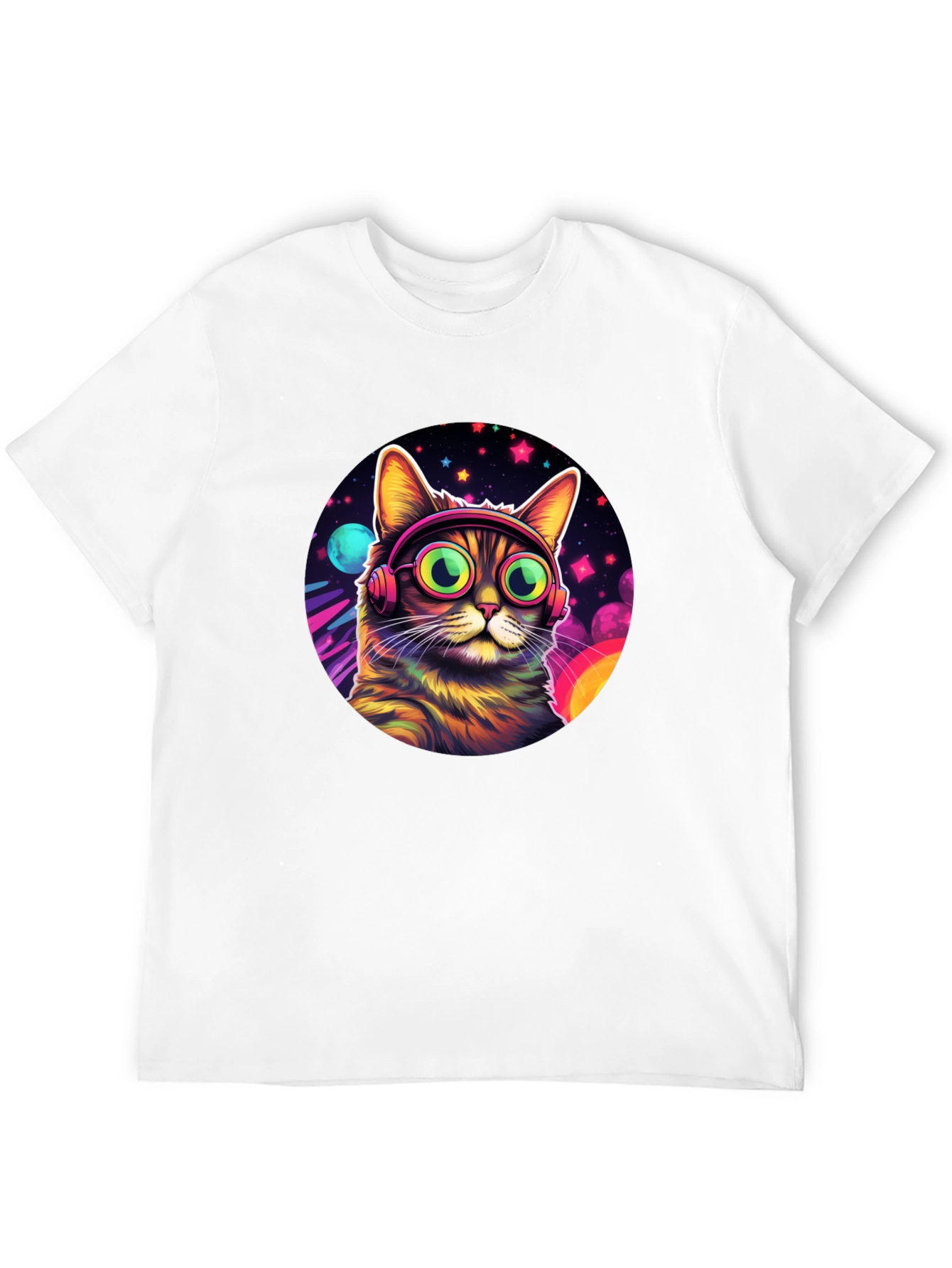 Cosmic Cat Tee - DJ Kitty T-Shirt